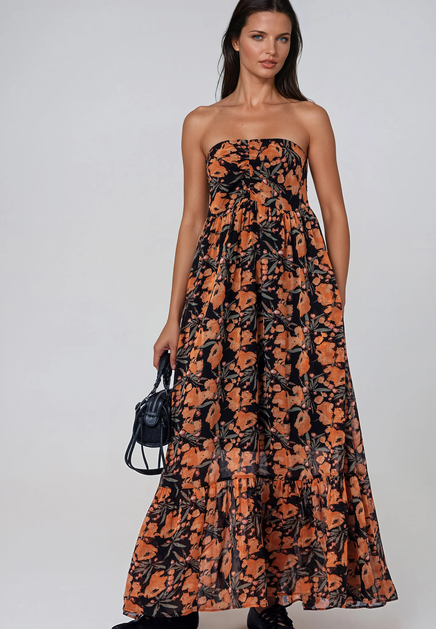 HARPER MAXI DRESS PRIME ORANGE FLORAL