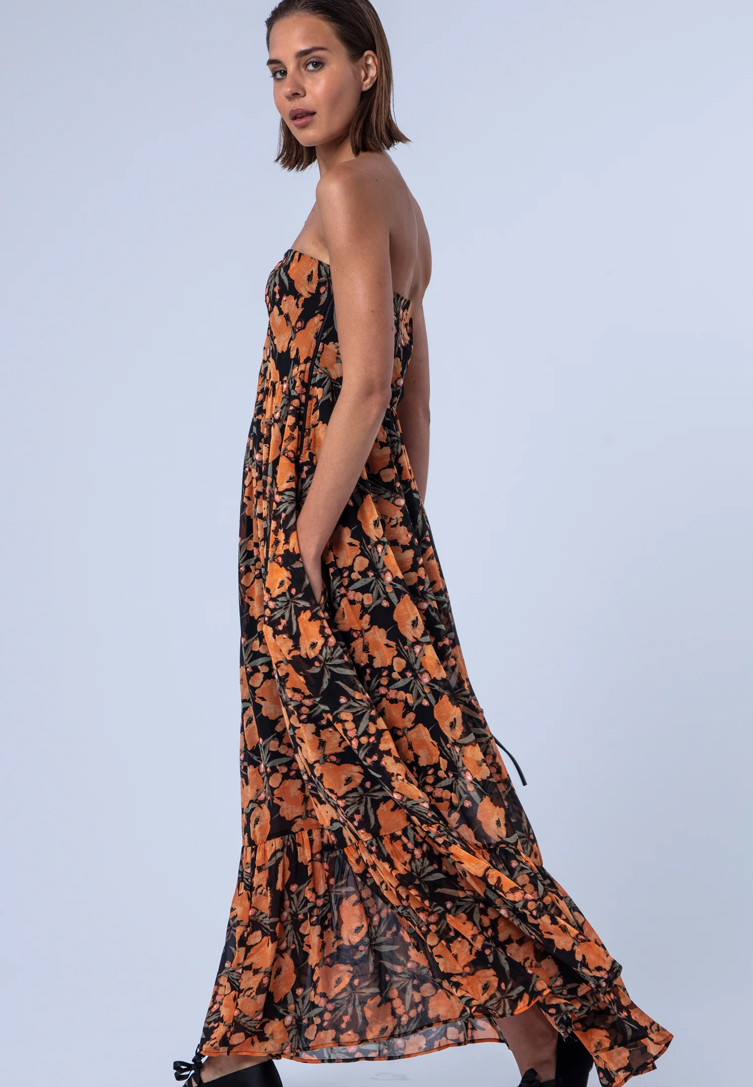 HARPER MAXI DRESS PRIME ORANGE FLORAL - Image 6