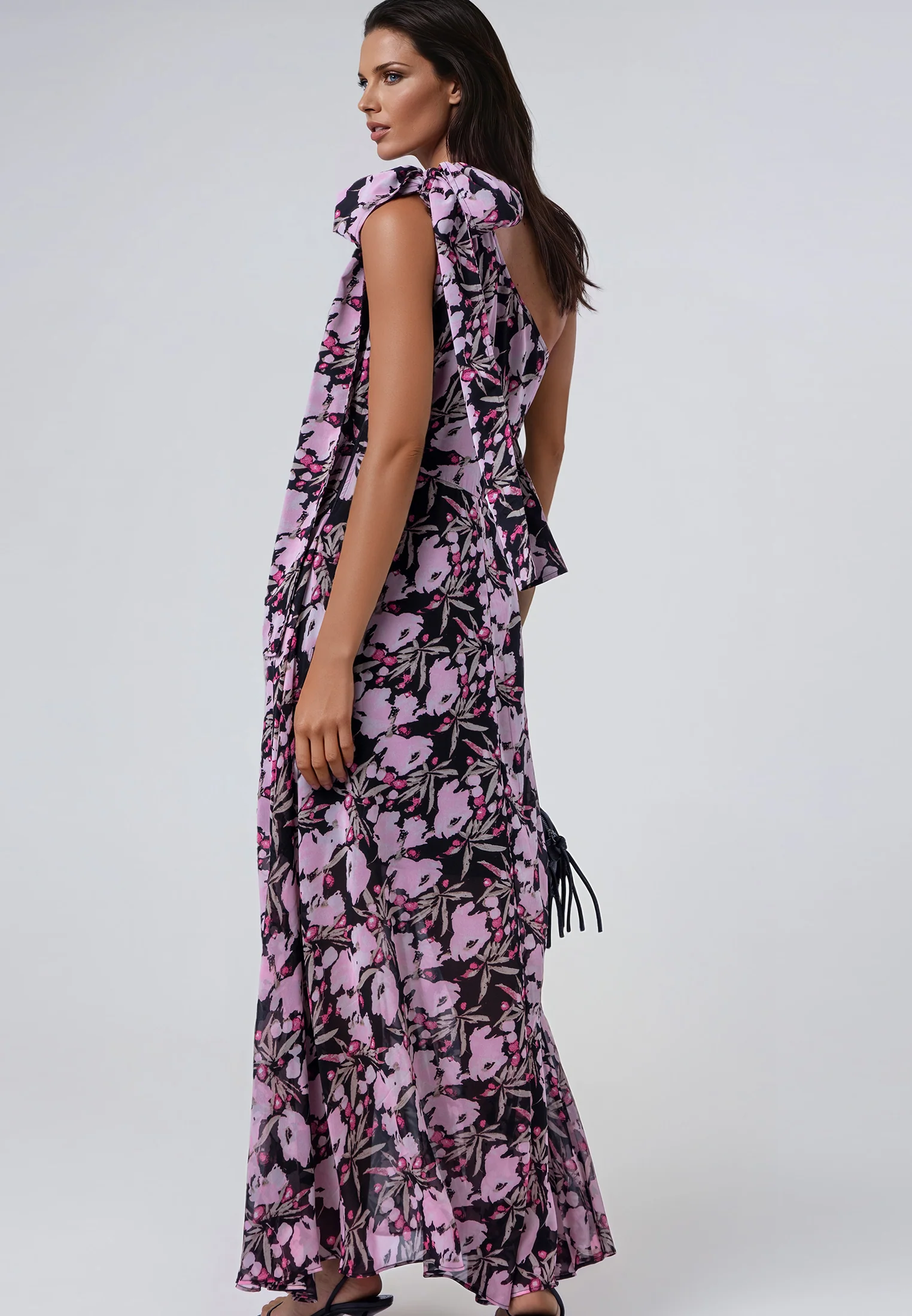 MARINA ONE SHOULDER DRESS PRIME PINK - Image 6