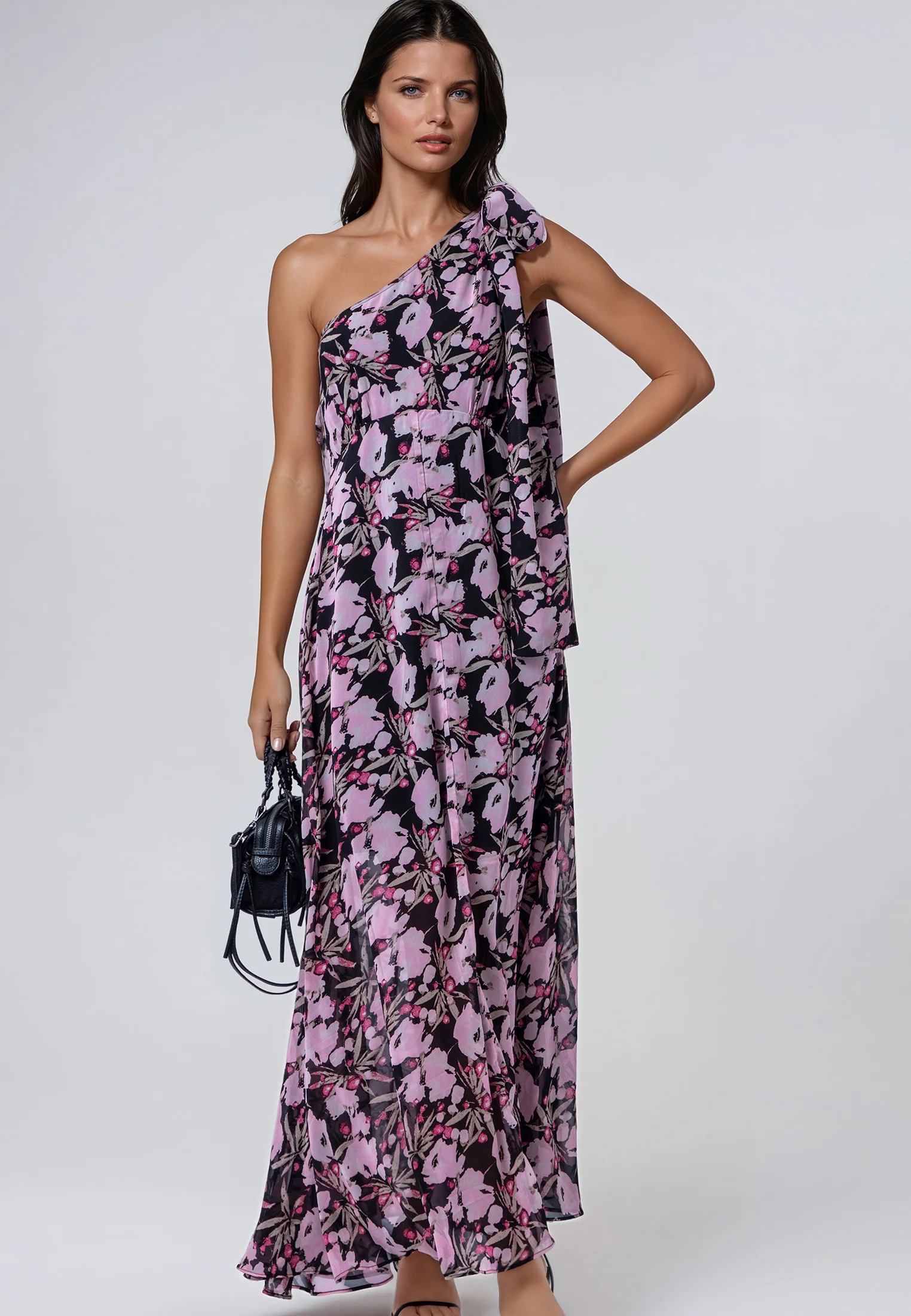 MARINA ONE SHOULDER DRESS PRIME PINK - Image 7