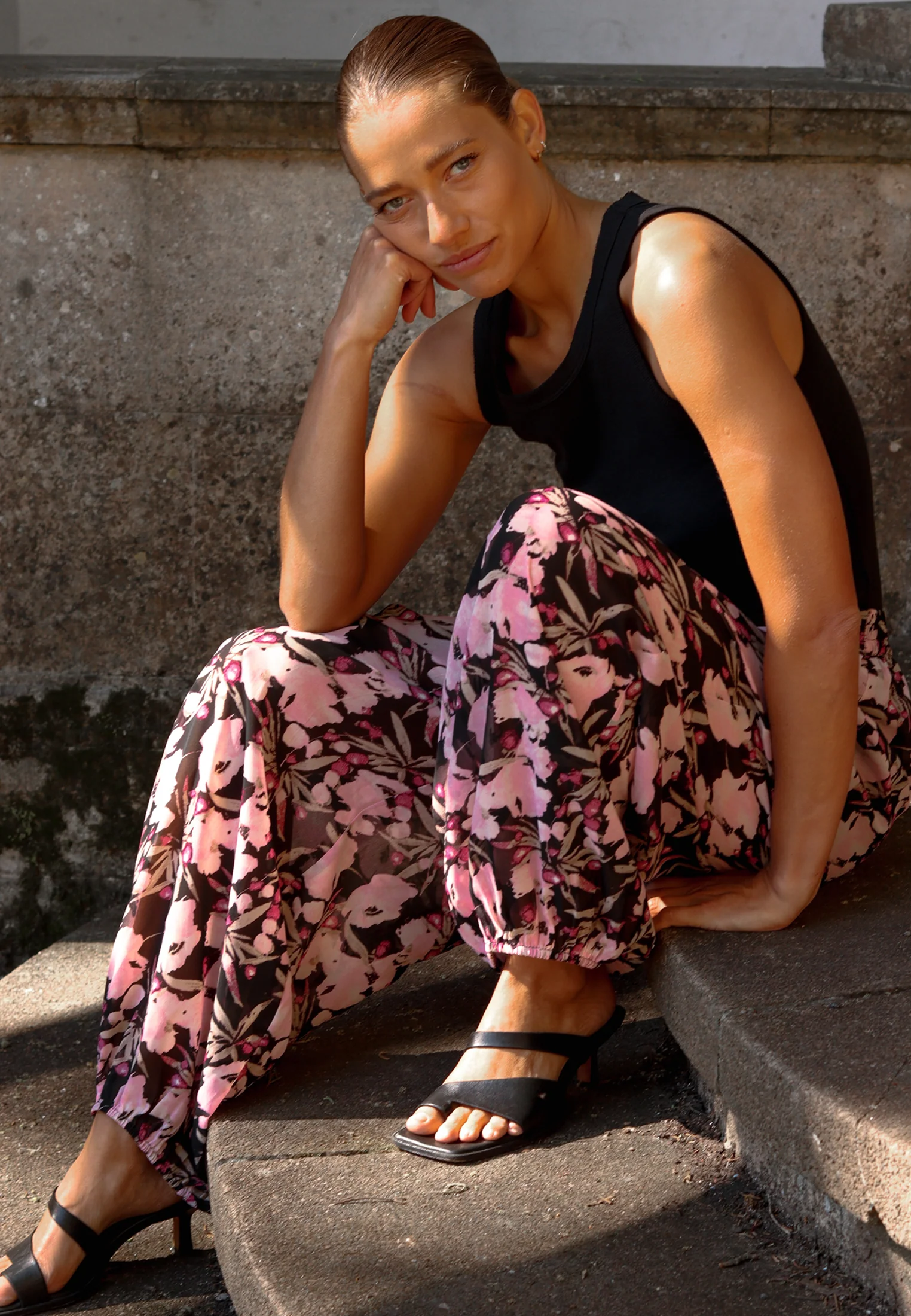 HELENA TROUSERS PRIME PINK FLORAL