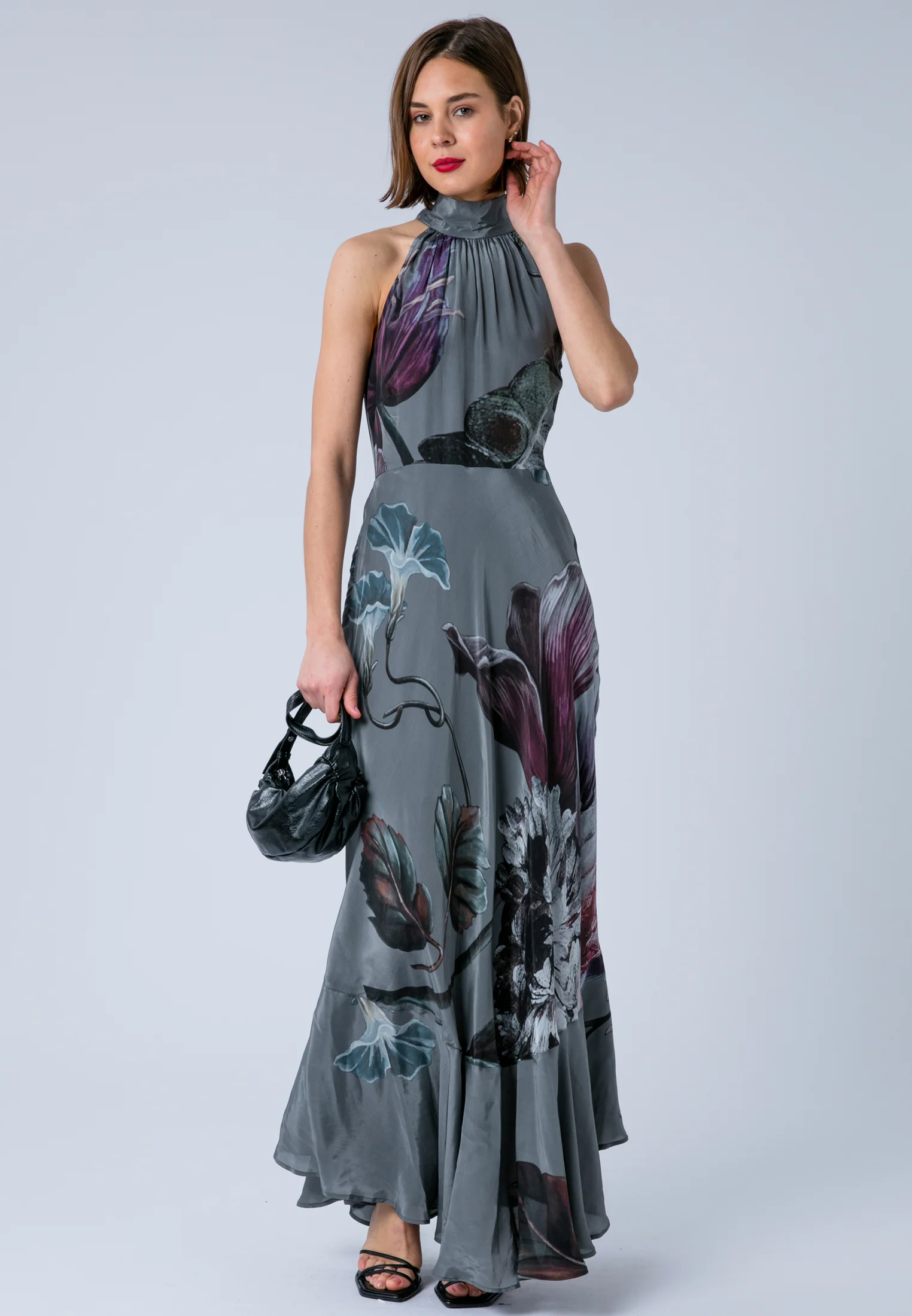 DENISE MAXI DRESS FLORAL TAUPE - Image 4