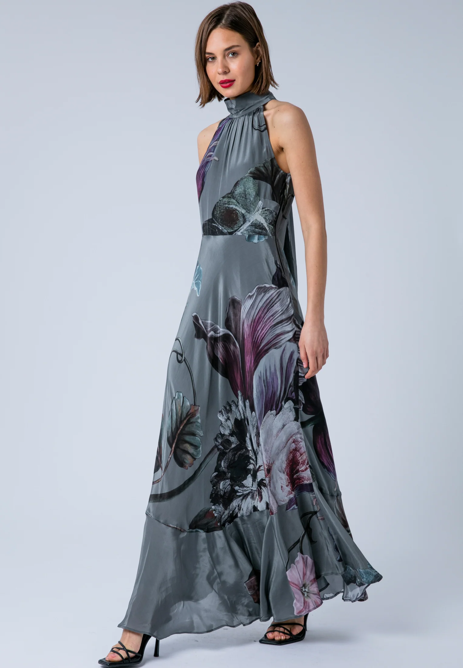 DENISE MAXI DRESS FLORAL TAUPE - Image 7