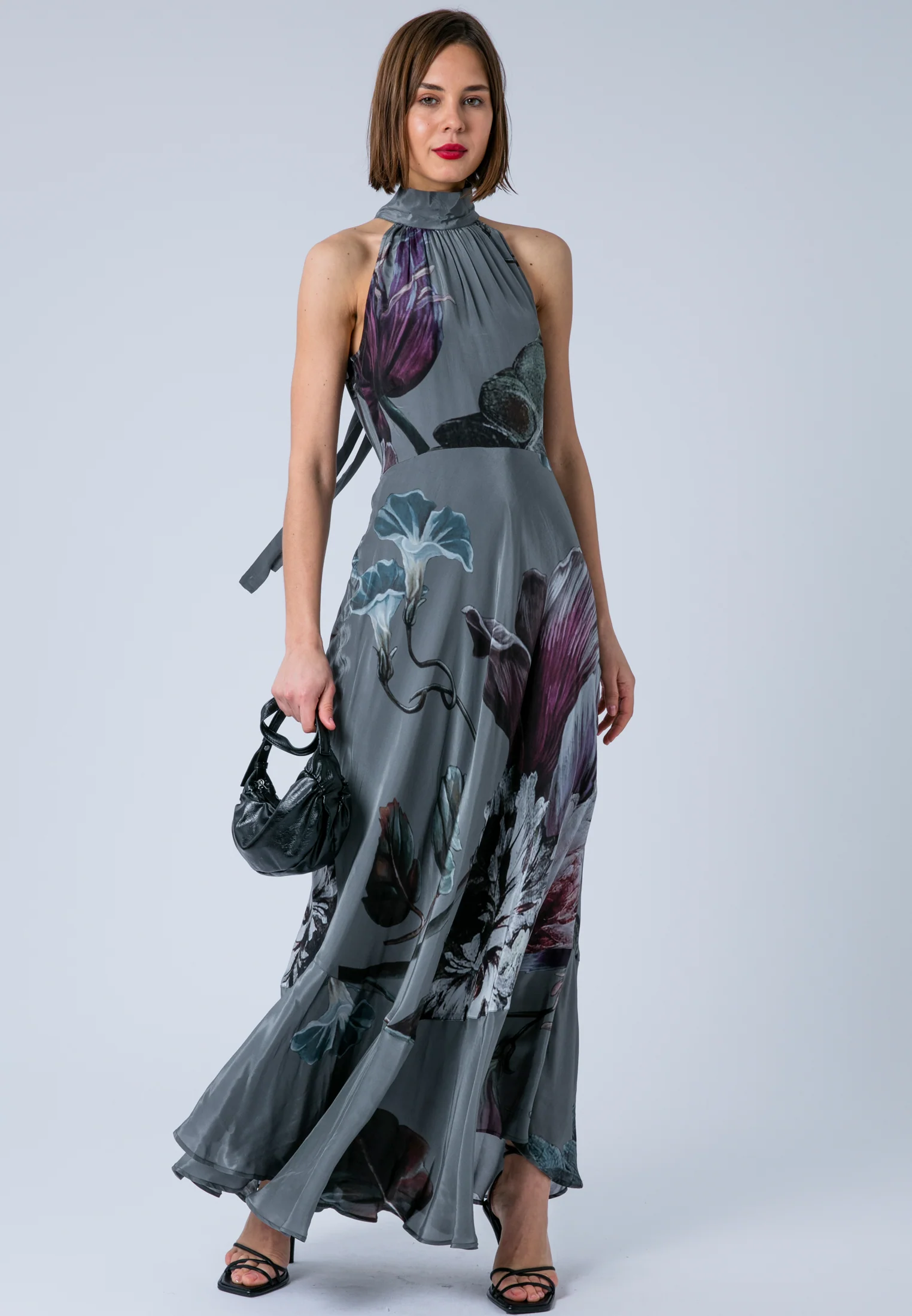 DENISE MAXI DRESS FLORAL TAUPE - Image 8