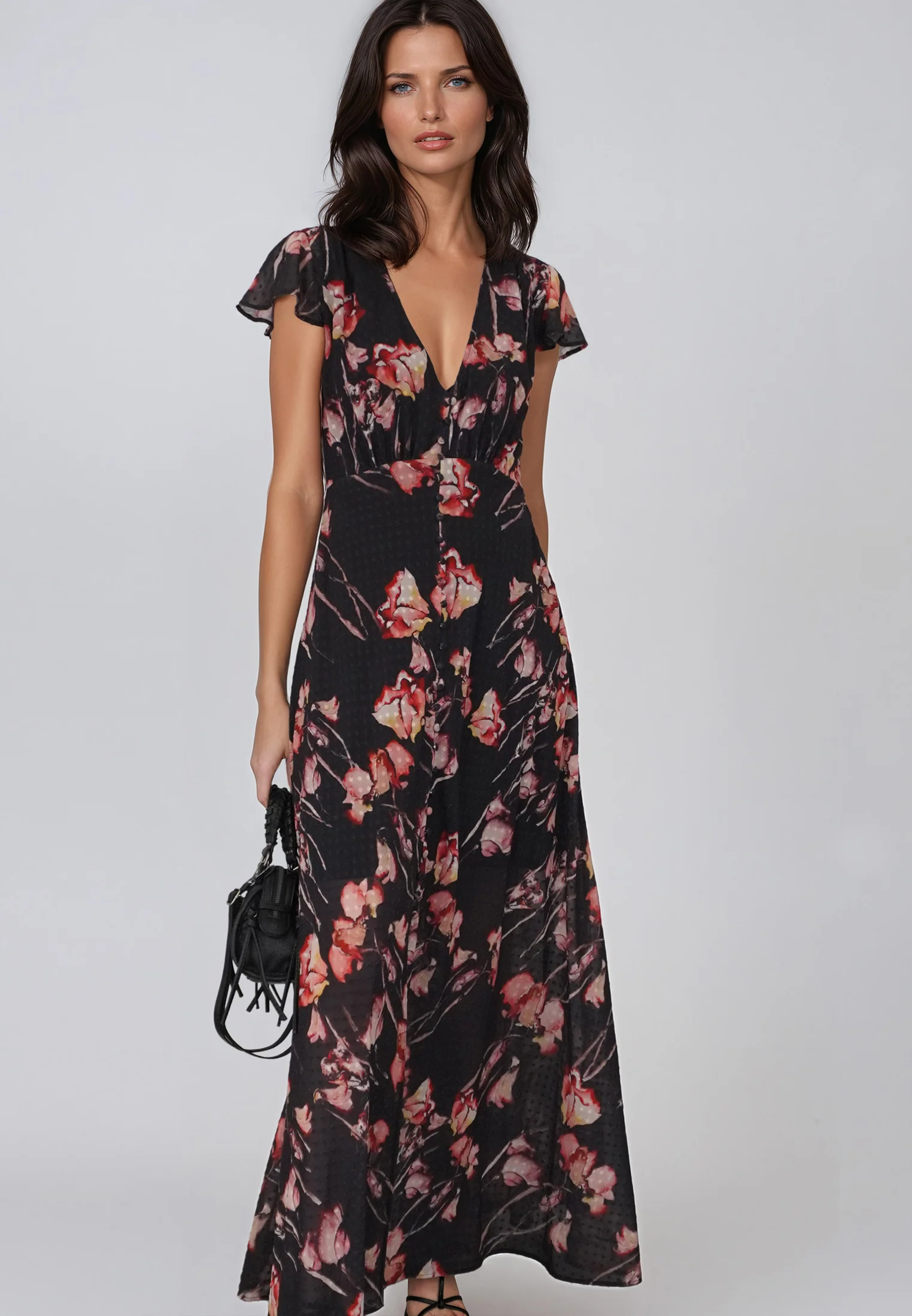 INDIUM MAXI DRESS TIMID DARK FLORAL - Image 2