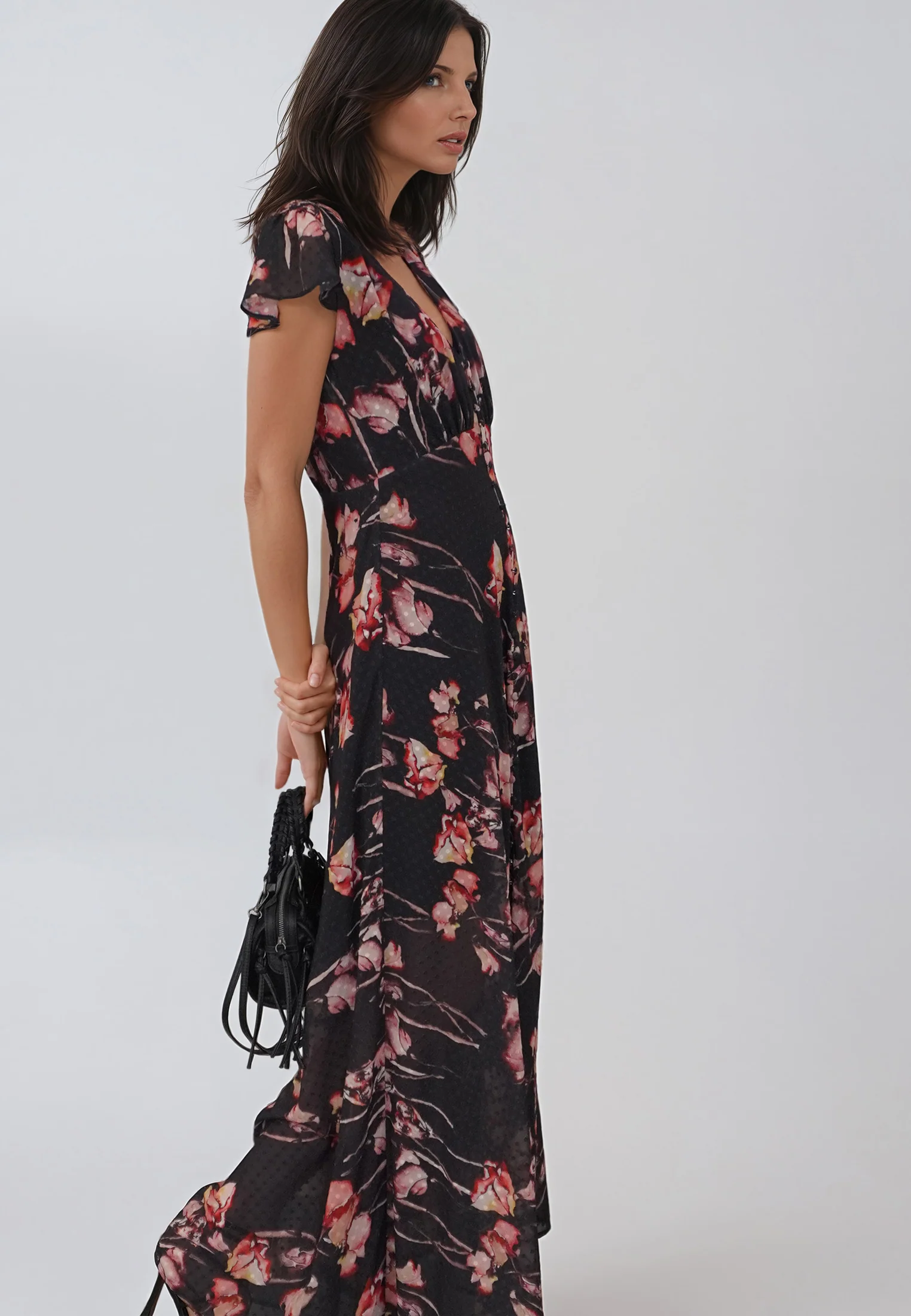 INDIUM MAXI DRESS TIMID DARK FLORAL - Image 4