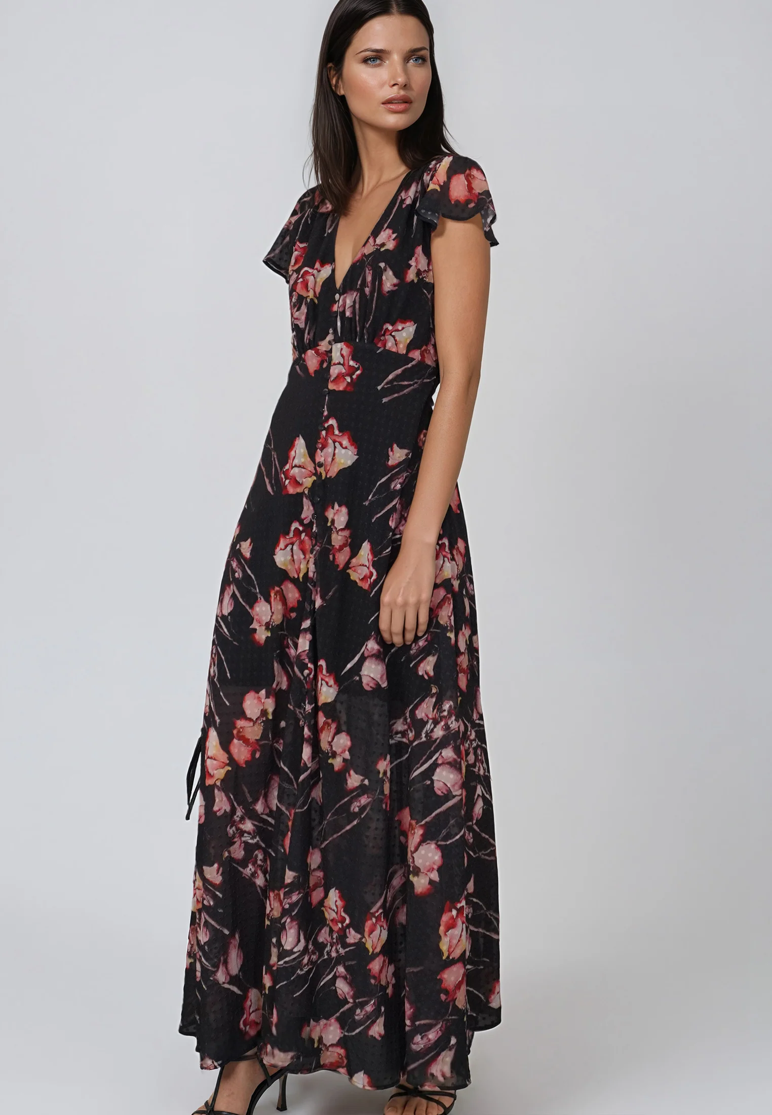 INDIUM MAXI DRESS TIMID DARK FLORAL - Image 7