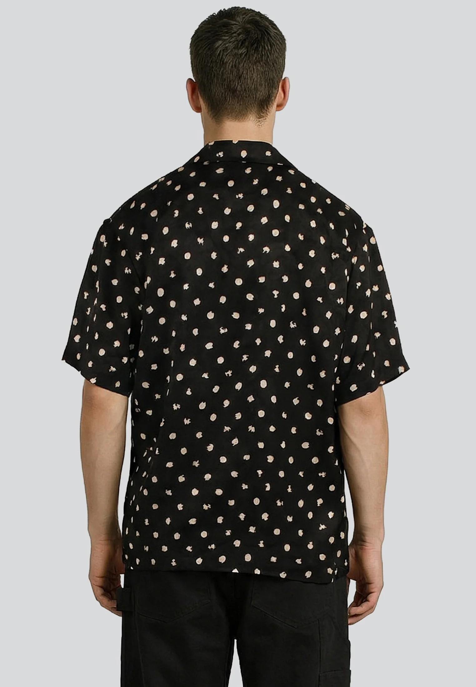 FLOWER POLKA SHIRT OFF WHITE & BLACK - Image 4