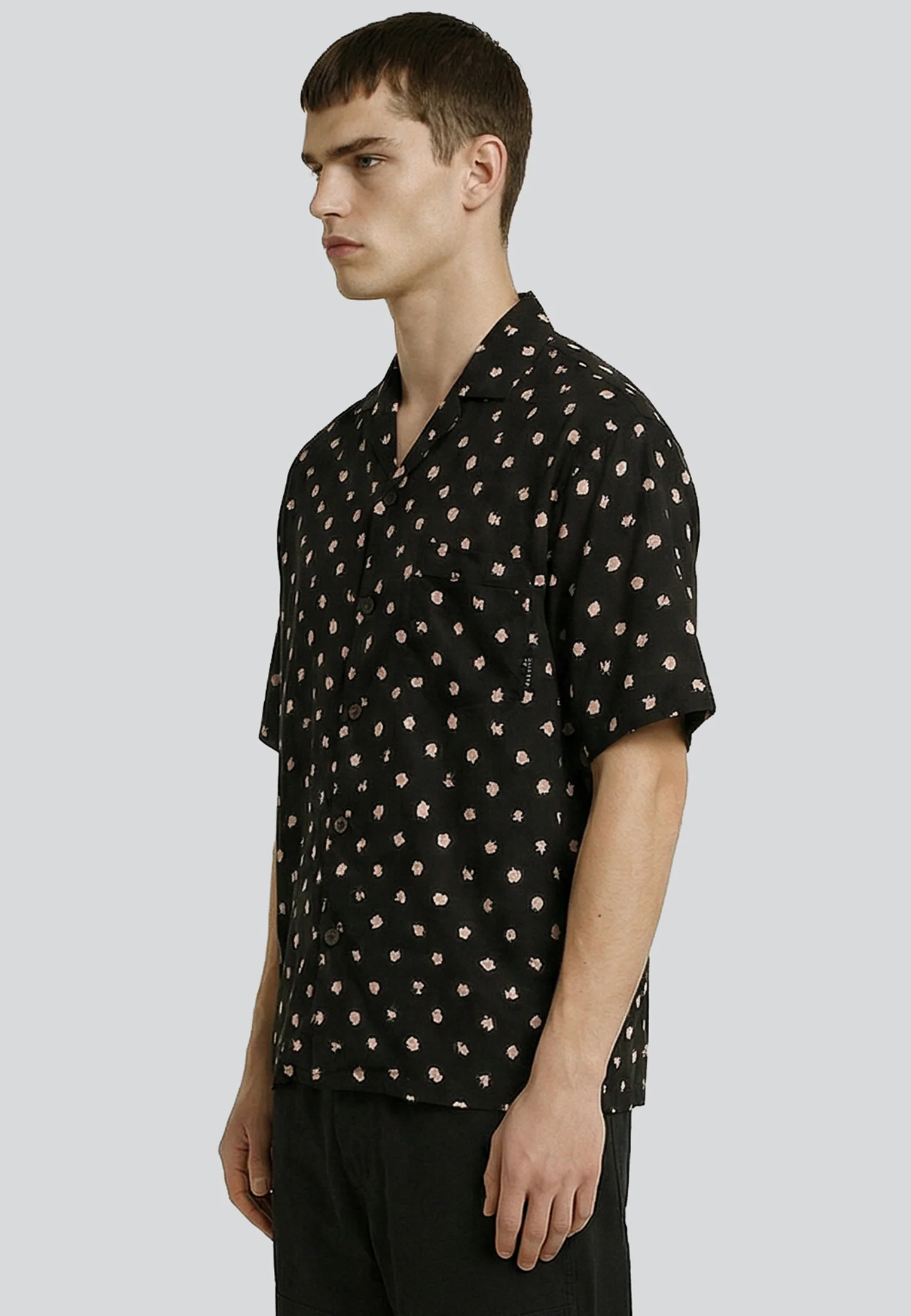 FLOWER POLKA SHIRT OFF WHITE & BLACK - Image 5