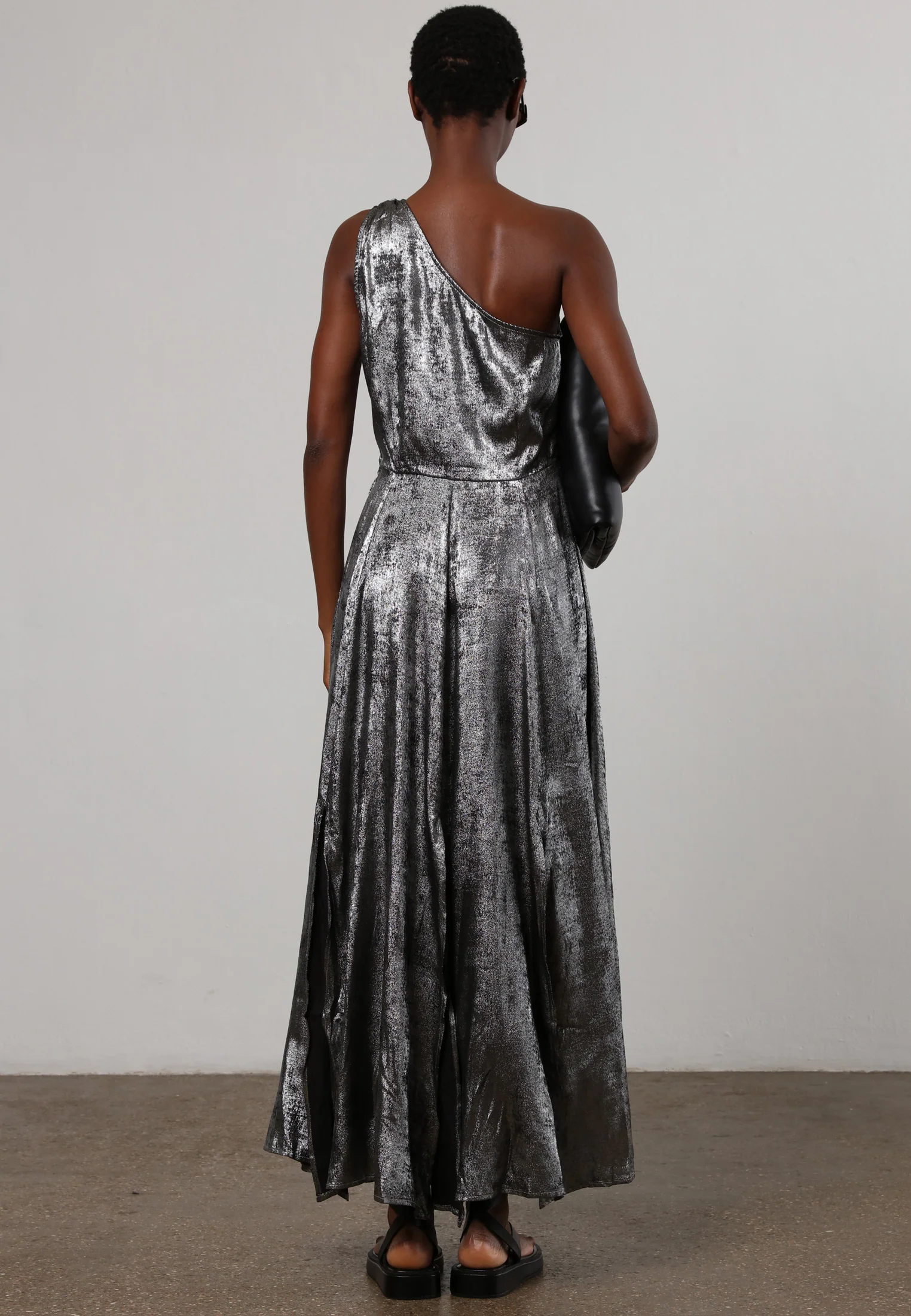 FOLD MAXI DRESS SILVER FOIL - Image 2