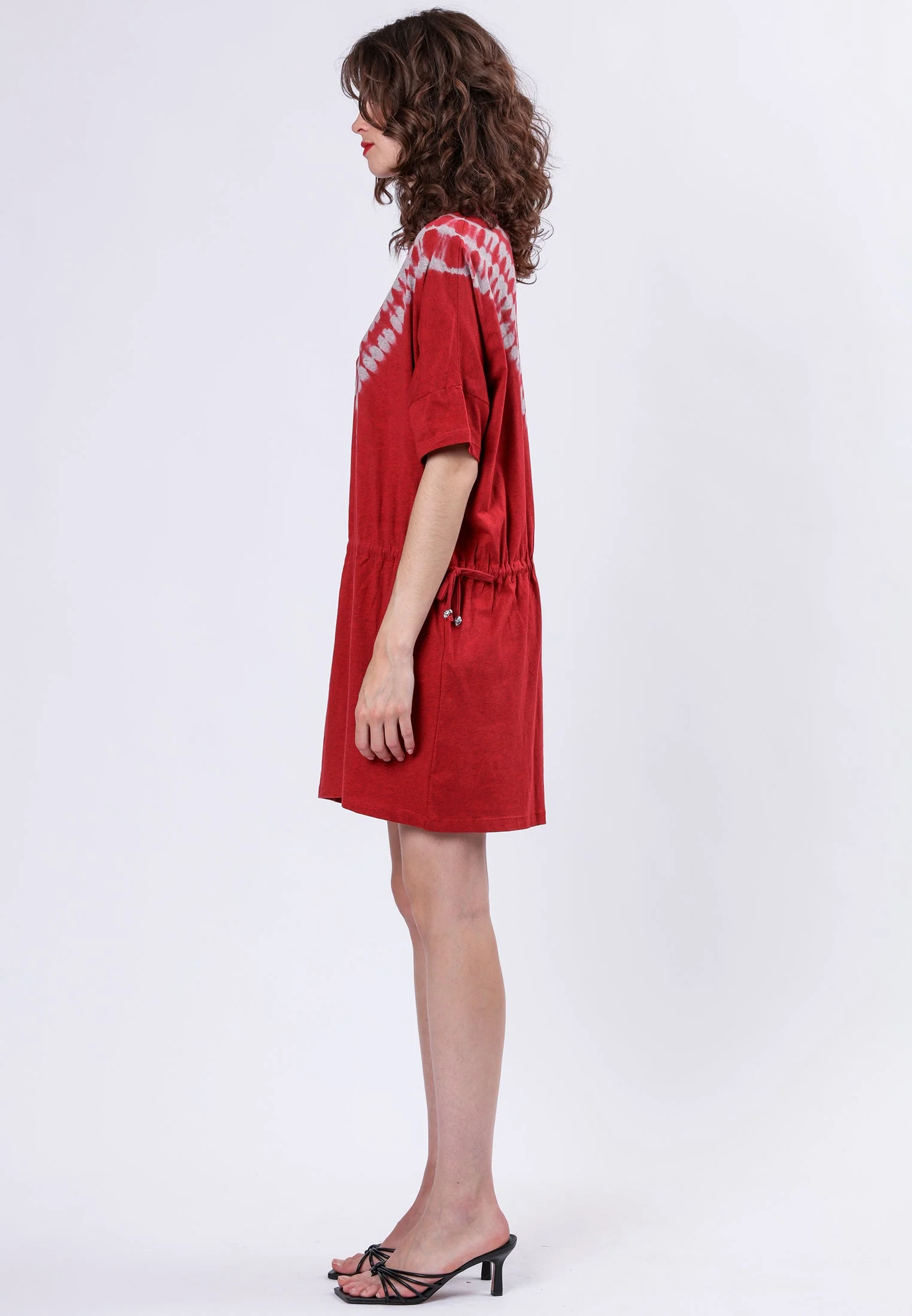 FOREVER DRESS BRICK RED & MAUVE - Image 3