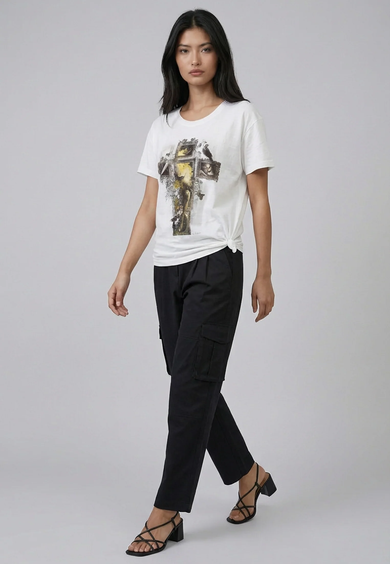 FRAME CROSS T-SHIRT WHITE - Image 2