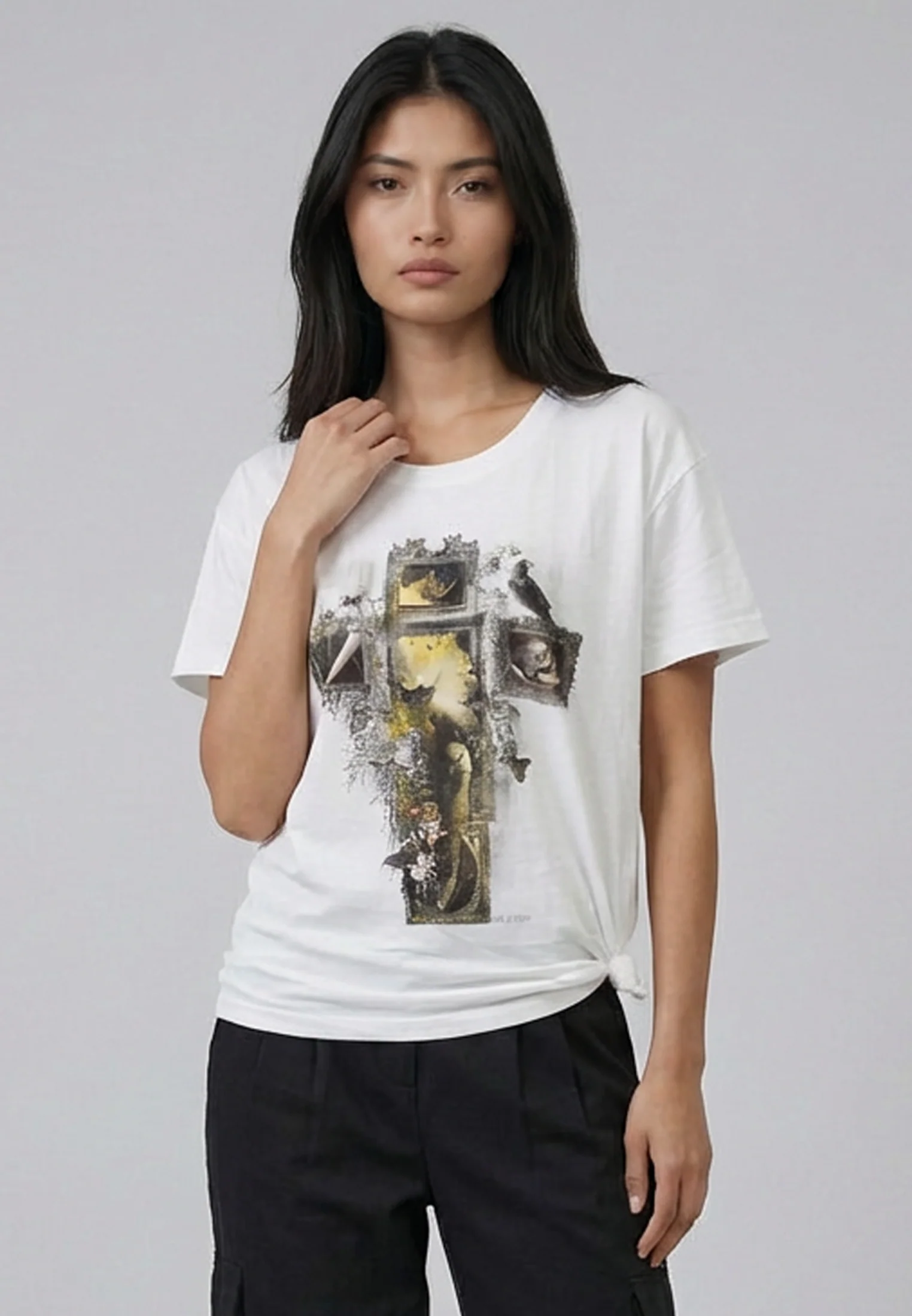 FRAME CROSS T-SHIRT WHITE - Image 3