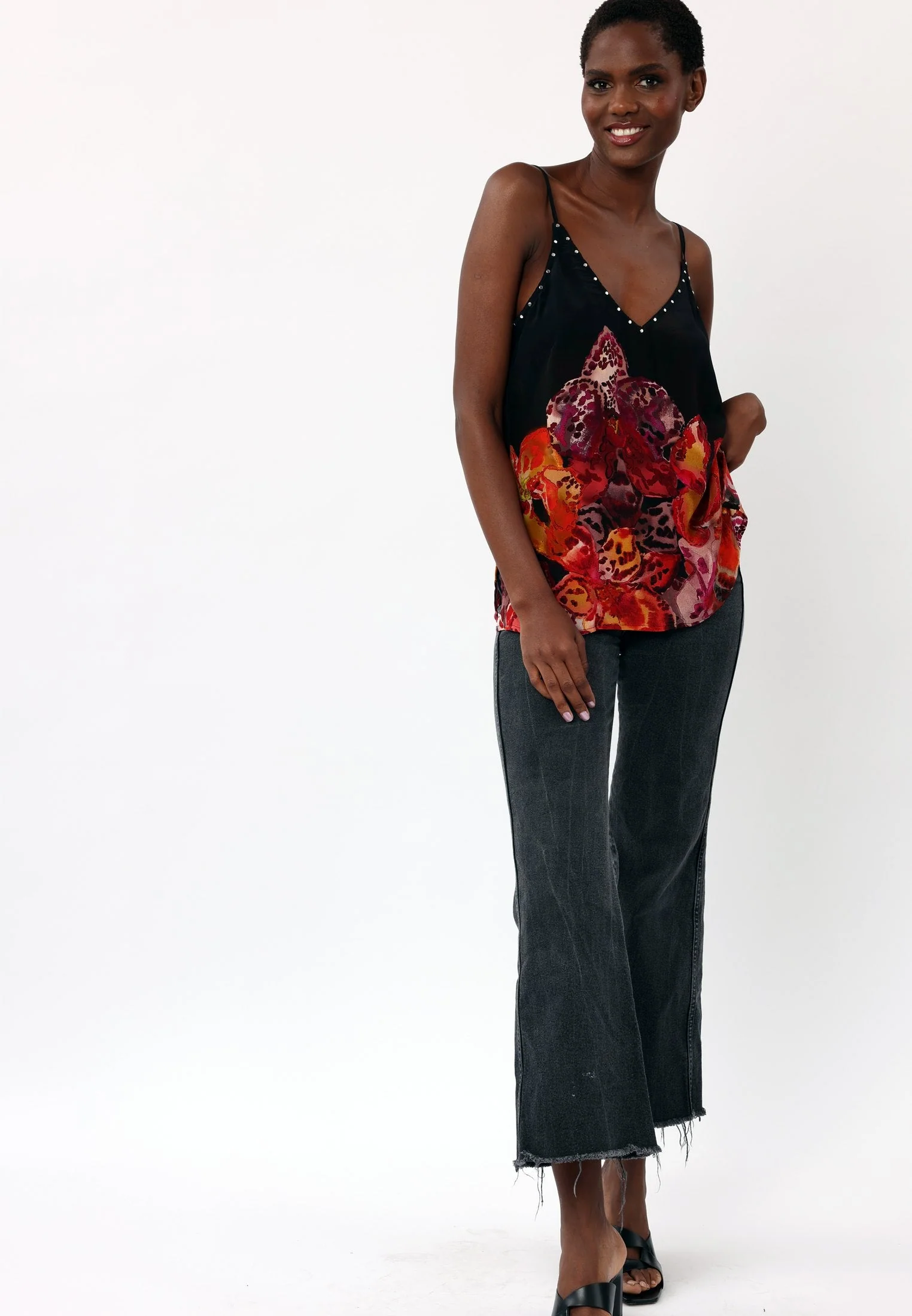 FRAME CAMI PERIPHERY BLACK - Image 6