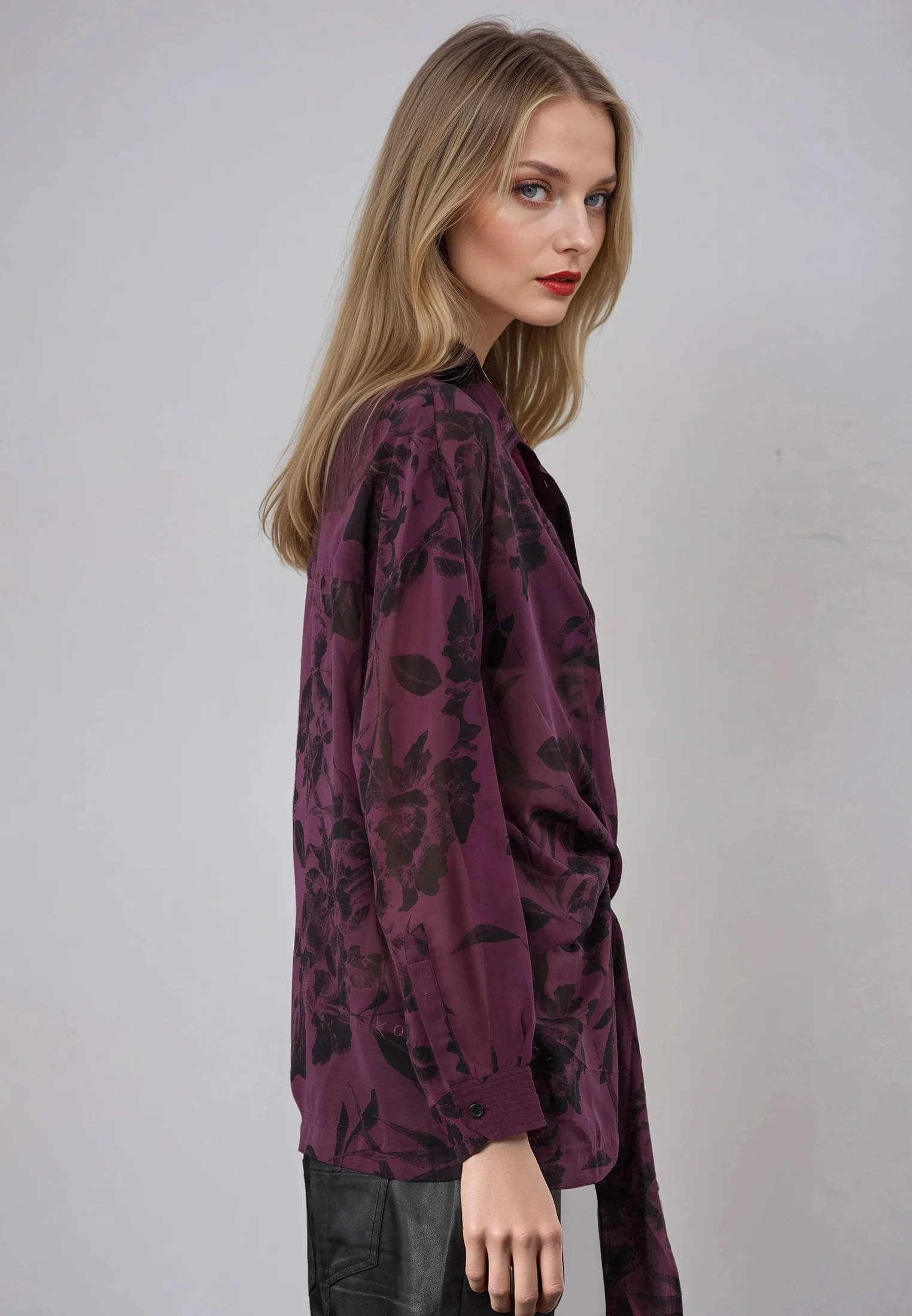 FREYA SHIRT ROSA MAUVE WINE - Image 4