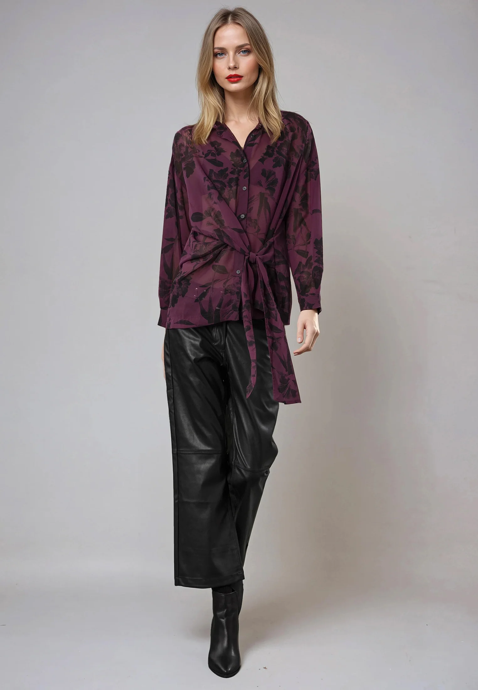 FREYA SHIRT ROSA MAUVE WINE - Image 5