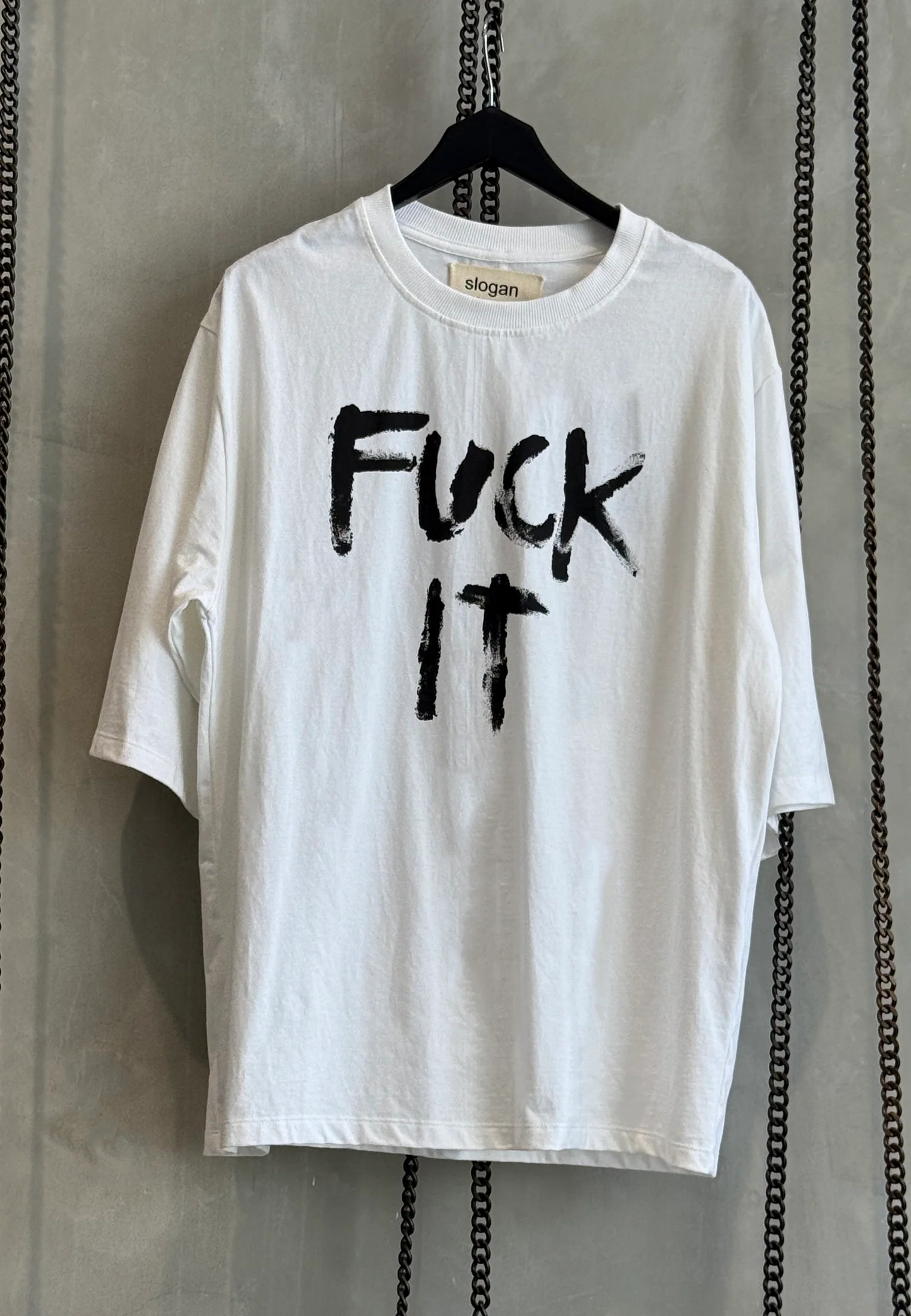 FUCK IT OVERSIZED T-SHIRT WHITE - Image 7