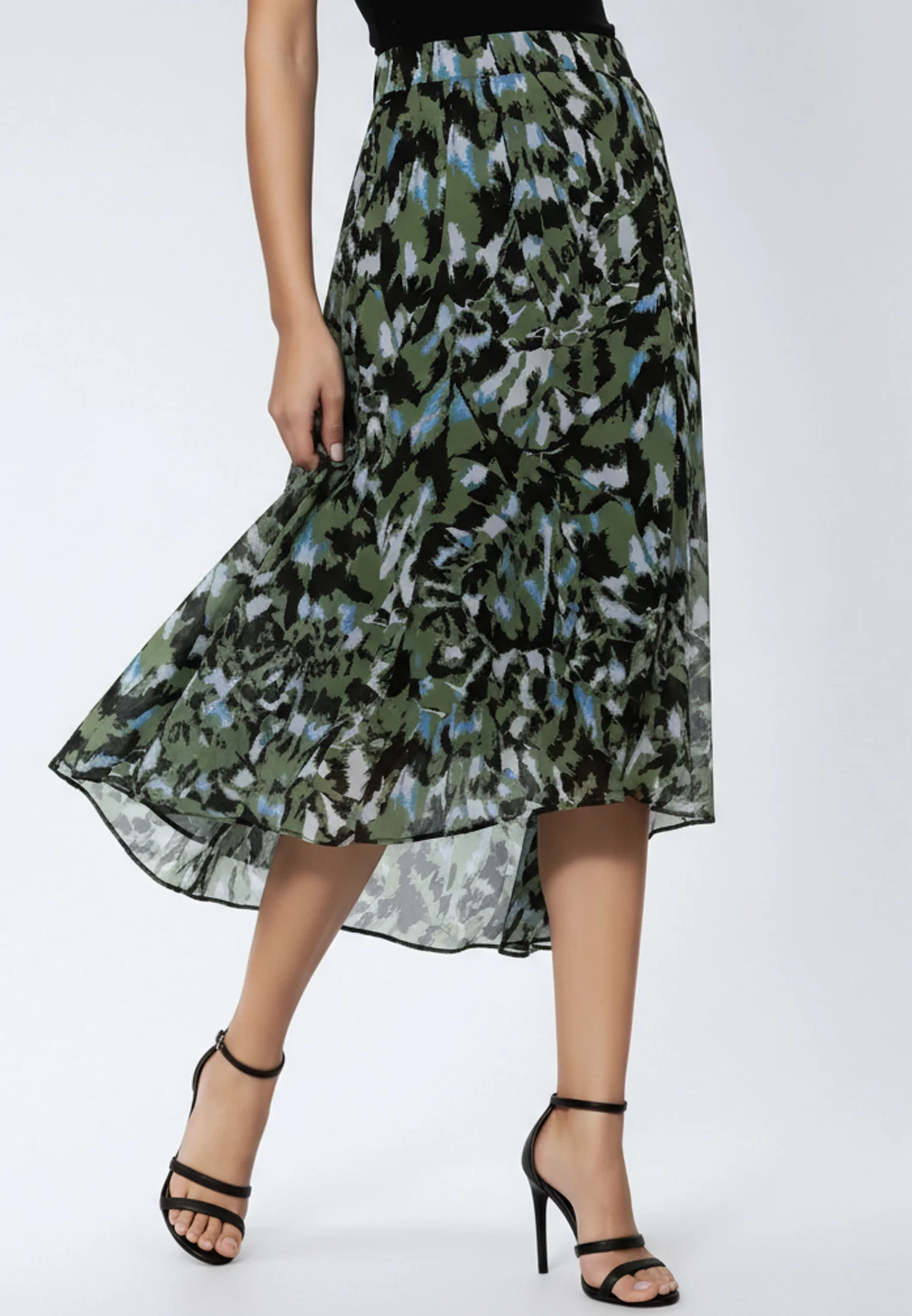 GALLANT SKIRT GREEN&BLACK PRINT - Image 4