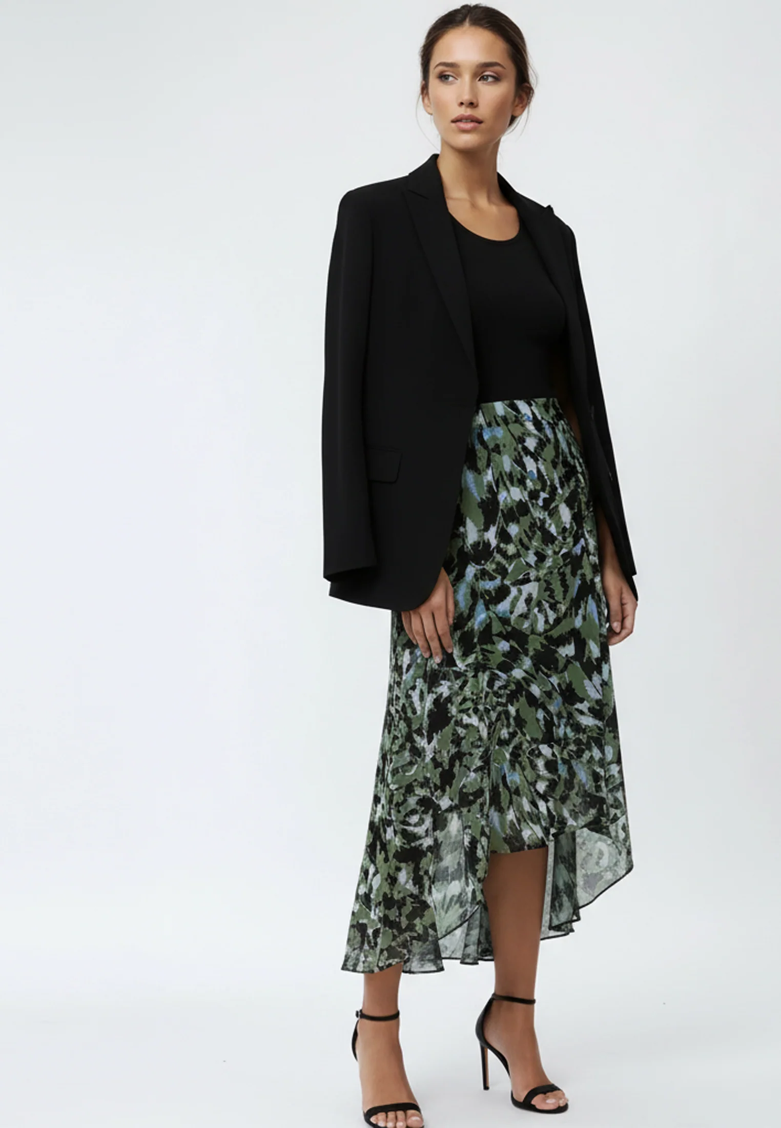 GALLANT SKIRT GREEN&BLACK PRINT - Image 5