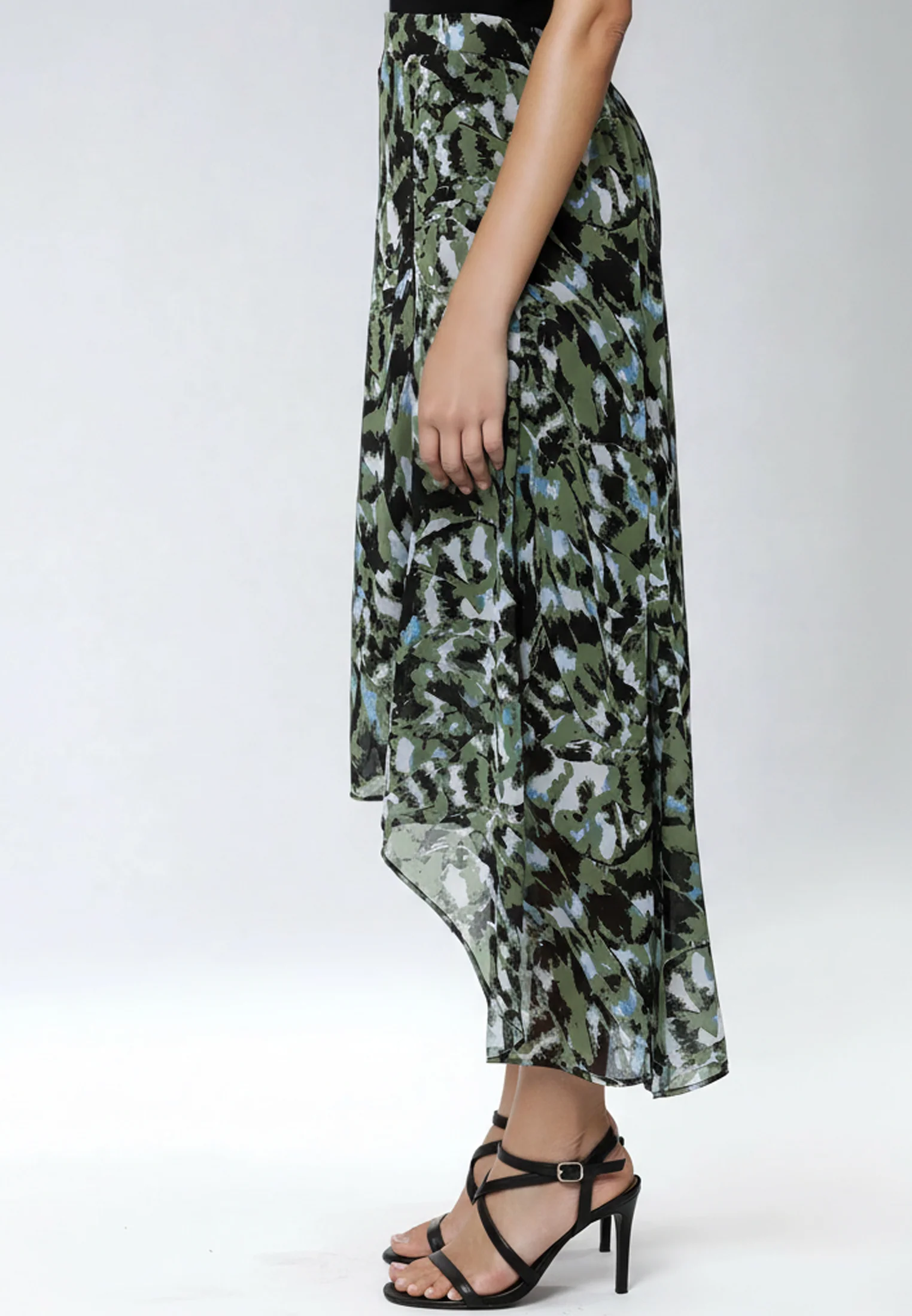 GALLANT SKIRT GREEN&BLACK PRINT - Image 6