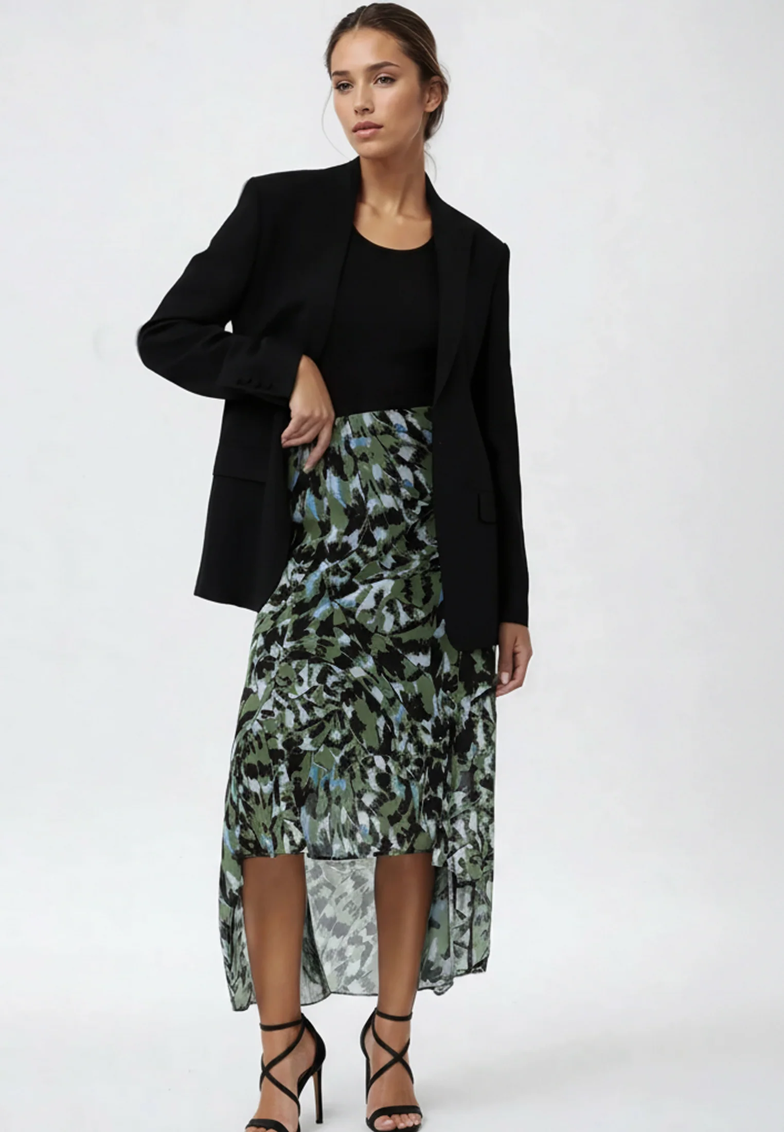 GALLANT SKIRT GREEN&BLACK PRINT - Image 8