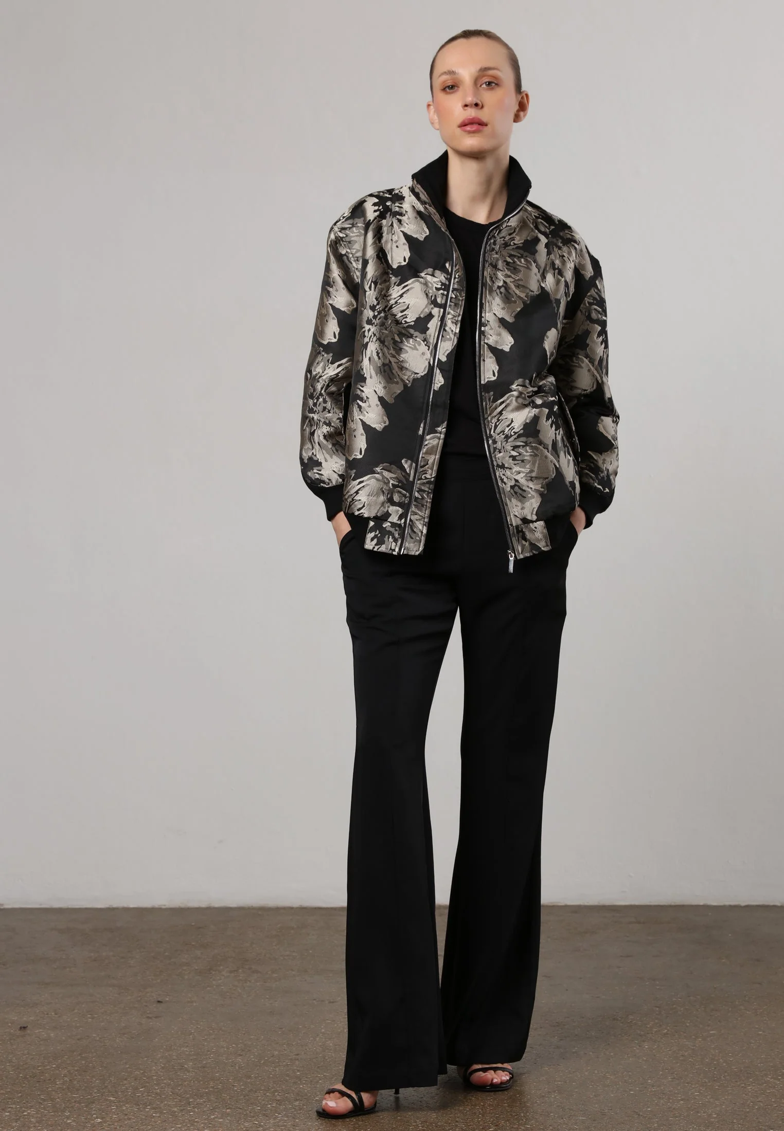 GENUINE BOMBER JACKET BLACK & STONE - Image 4