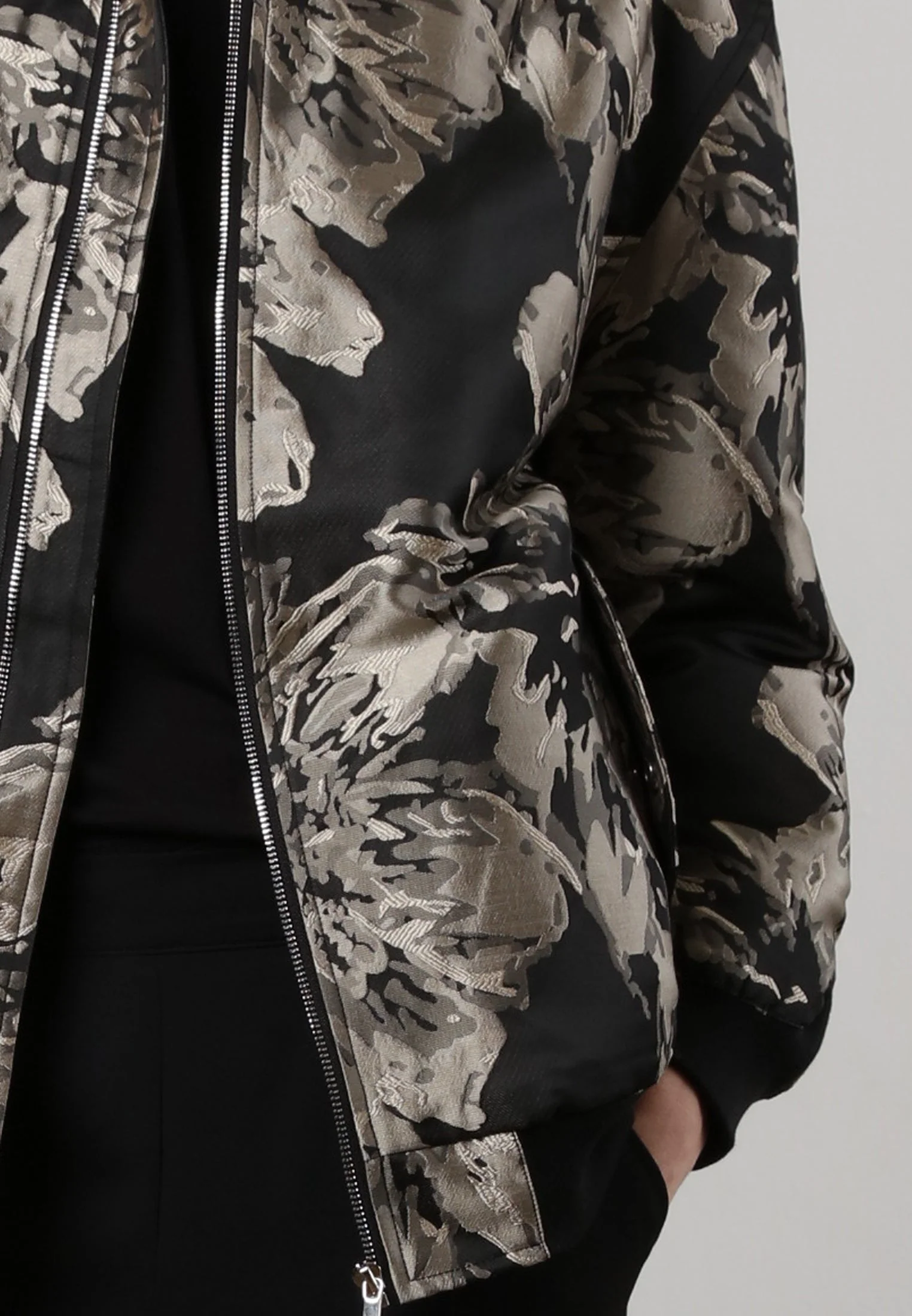 GENUINE BOMBER JACKET BLACK & STONE - Image 6