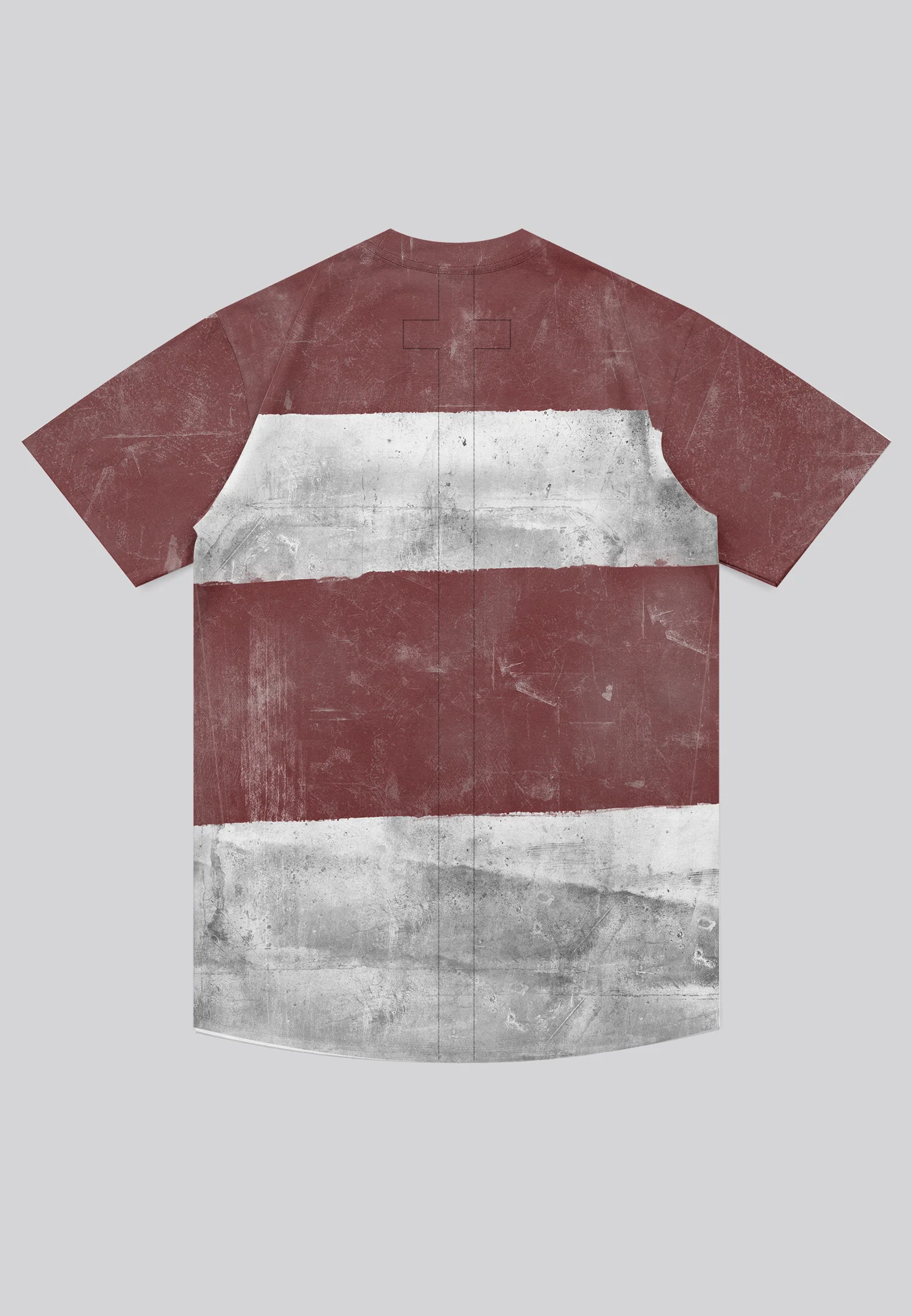 GIRL IN FLAG CURVED HEM T-SHIRT CORDOVAN - Image 3