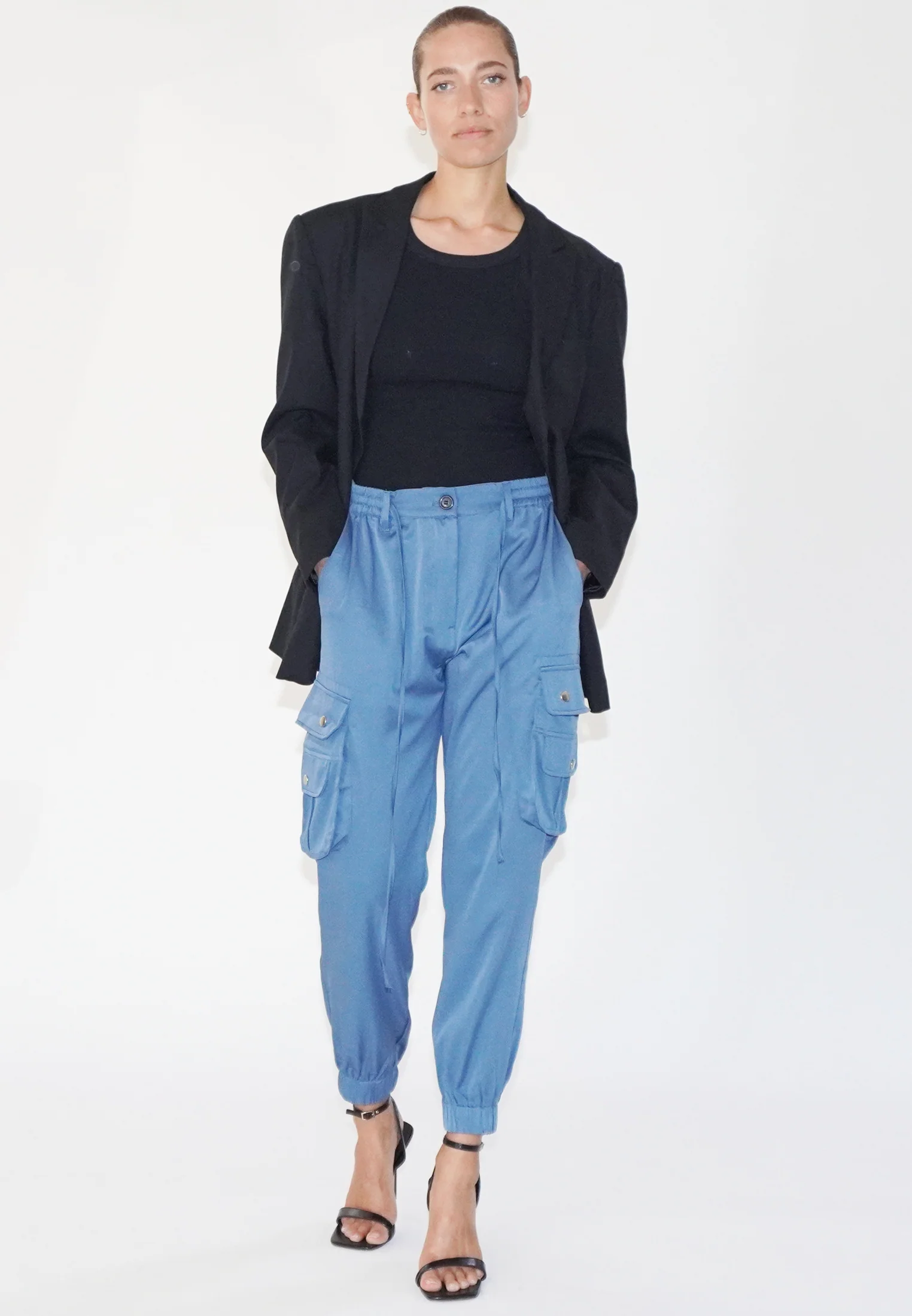 GLOW BLUE CARGO TROUSERS - Image 2