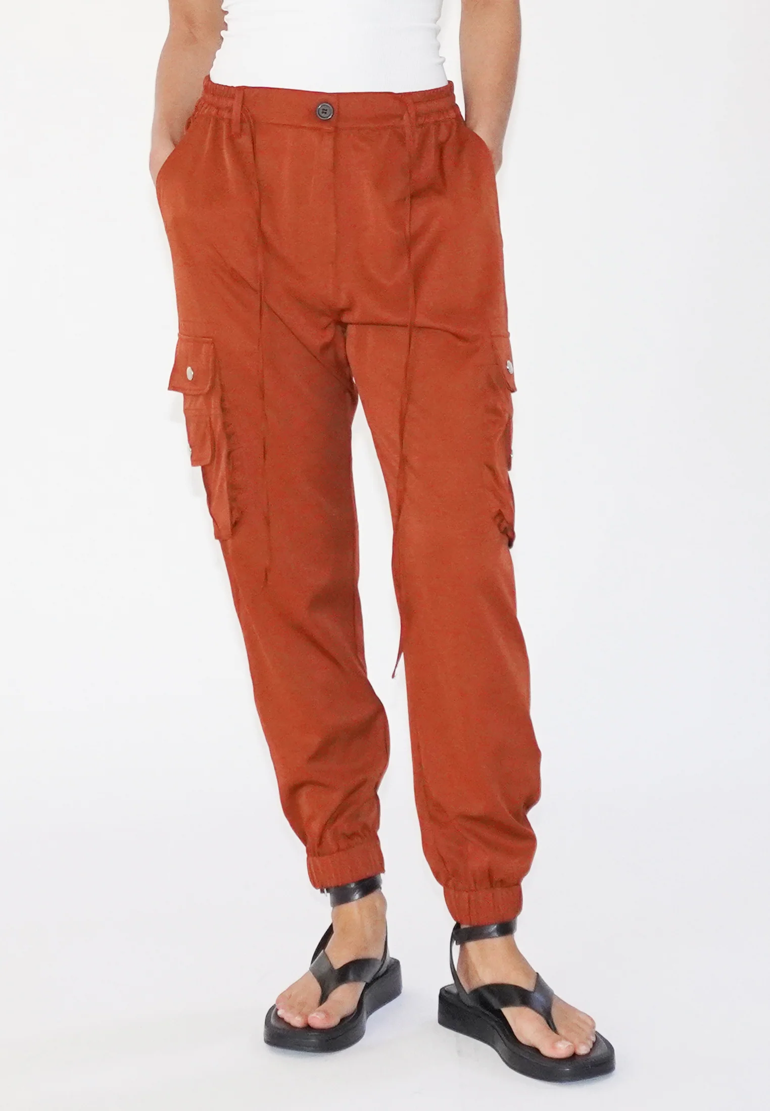 GLOW COPPER CARGO TROUSERS - Image 2