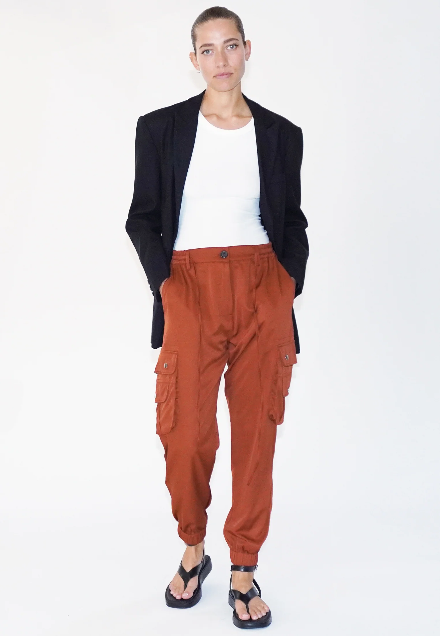 GLOW COPPER CARGO TROUSERS - Image 3