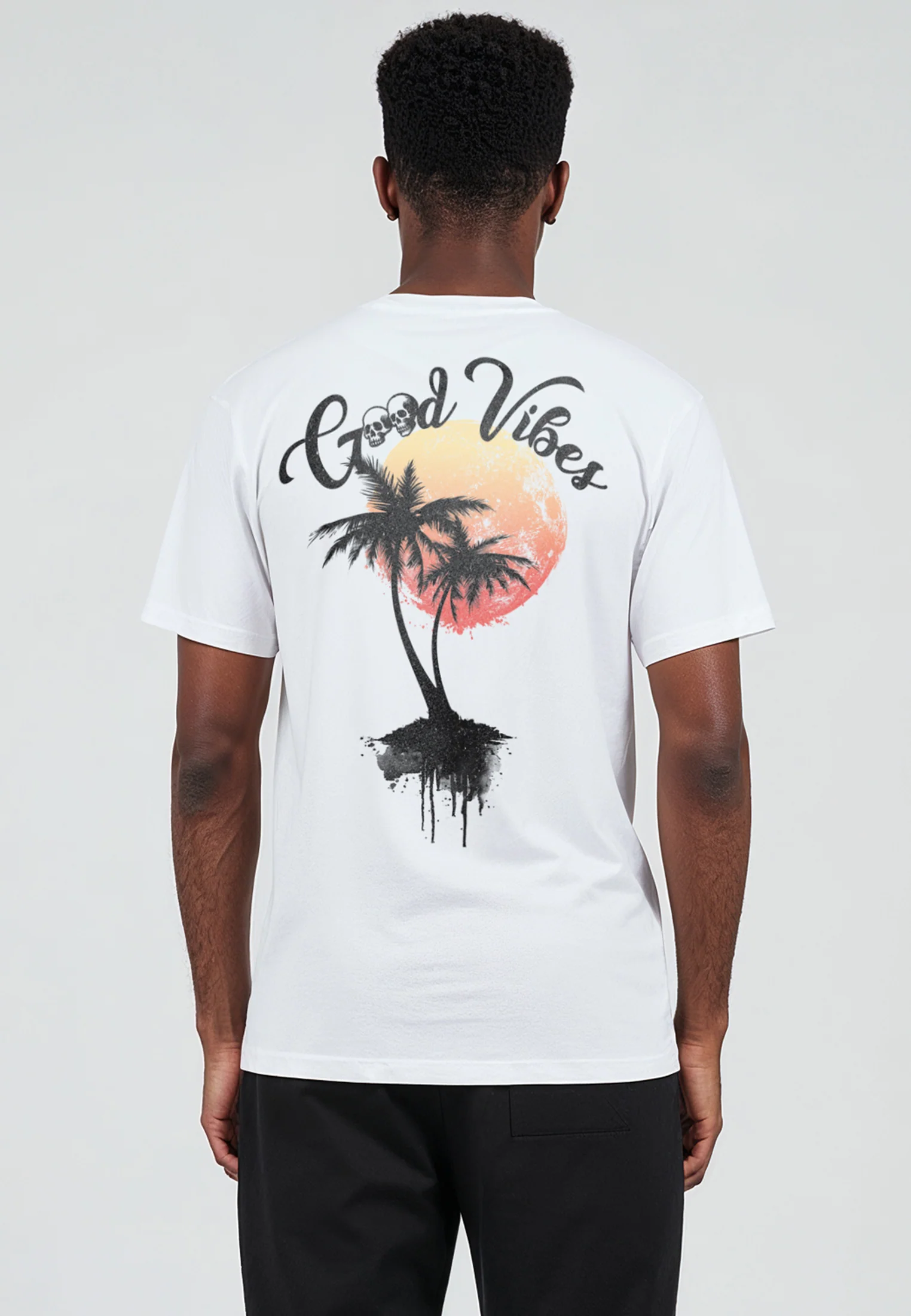 GOOD VIBES T-SHIRT WHITE - Image 2