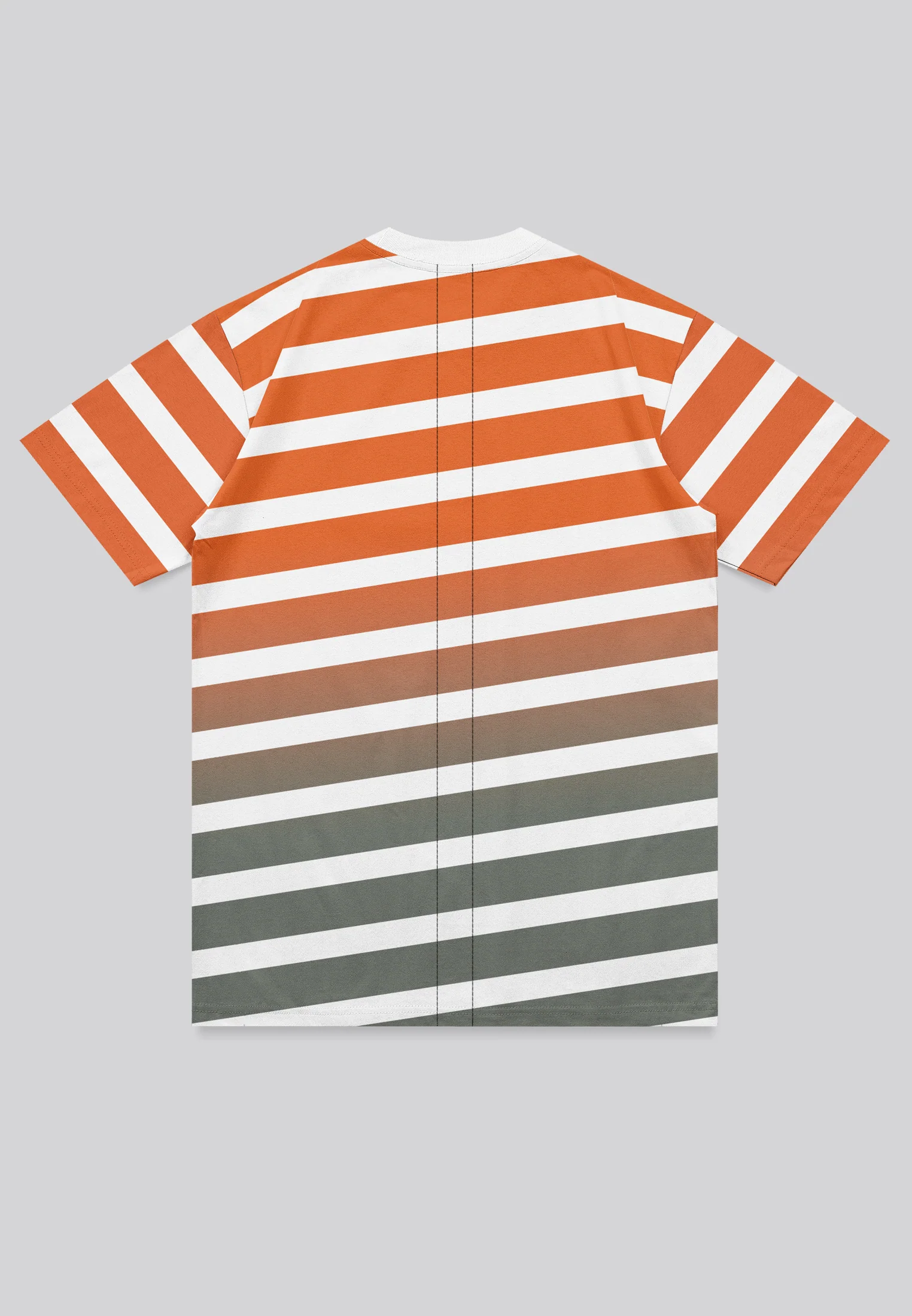 GRADIENT T-SHIRT ORANGE & KHAKI - Image 3