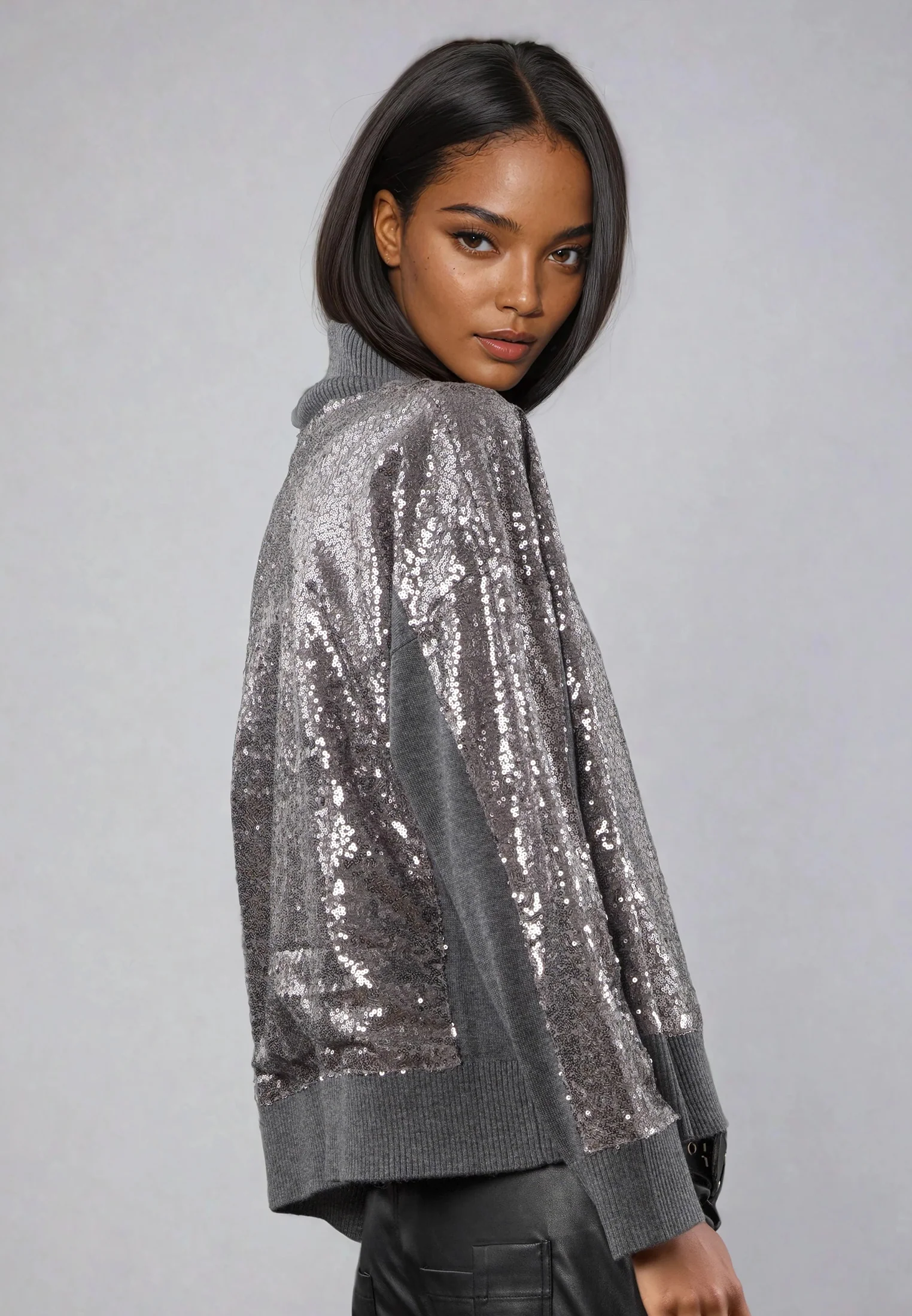 HAILEY TURTLENECK GREY MARL - Image 2