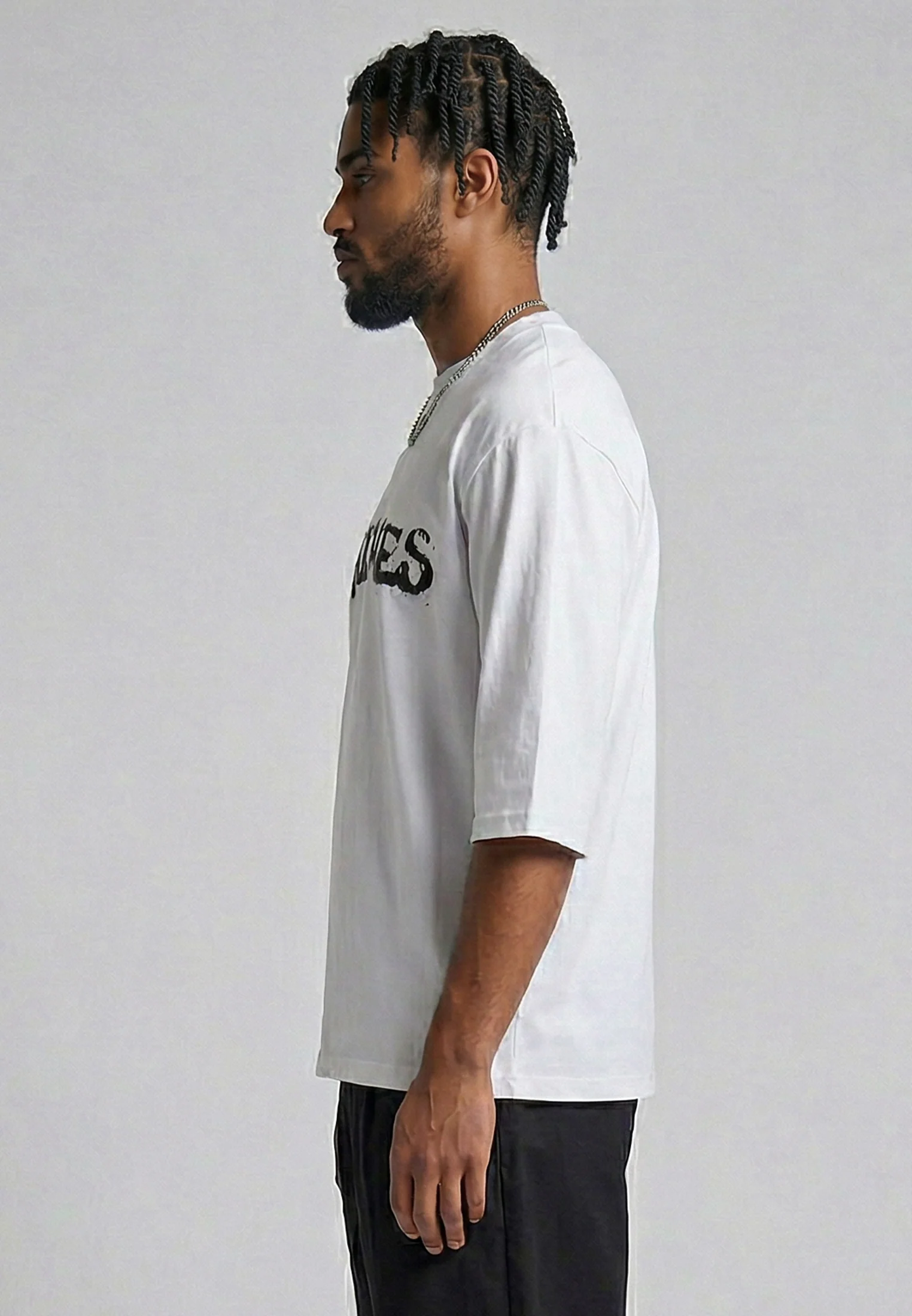 HARD TIMES T-SHIRT WHITE - Image 4