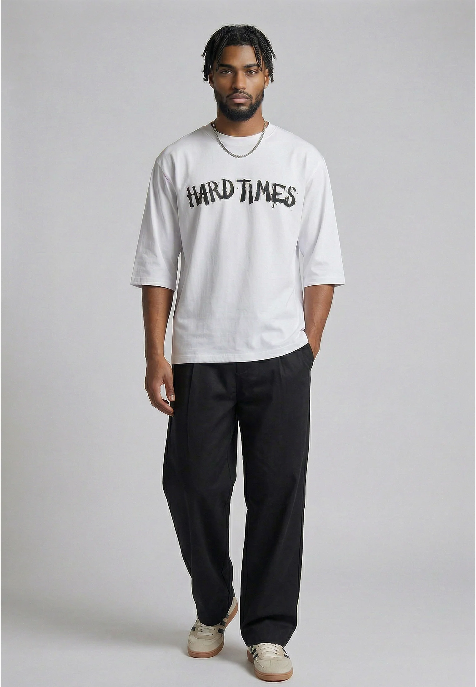 HARD TIMES T-SHIRT WHITE - Image 5