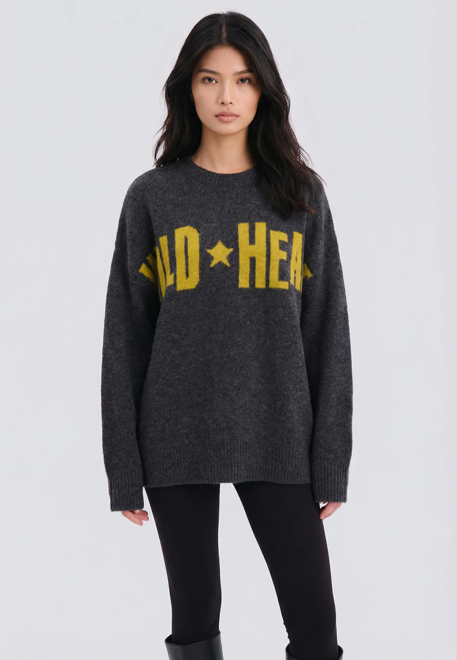 HATTY JUMPER CHARCOAL & LIME - Image 2