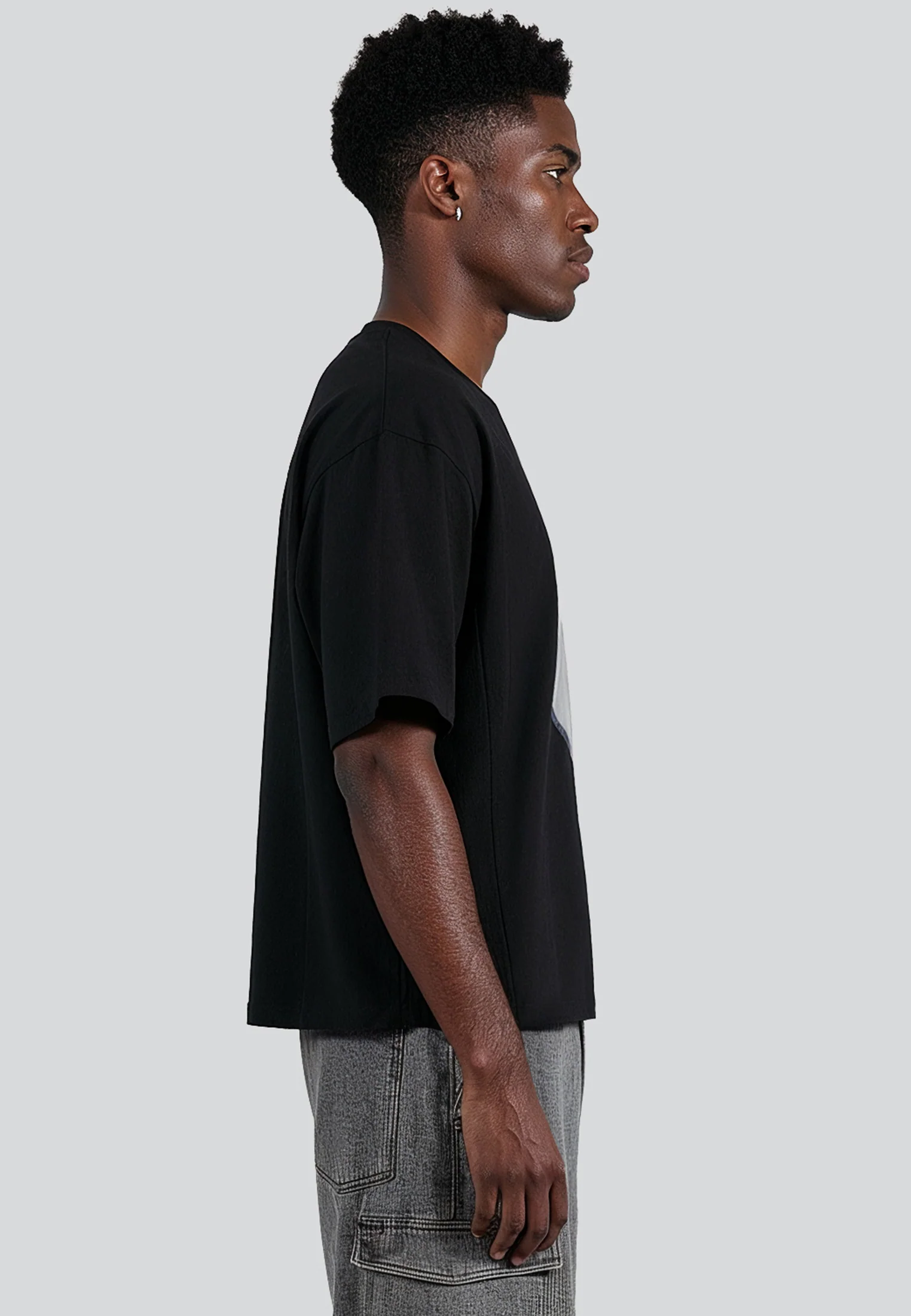 HEART CROP T-SHIRT BLACK - Image 5