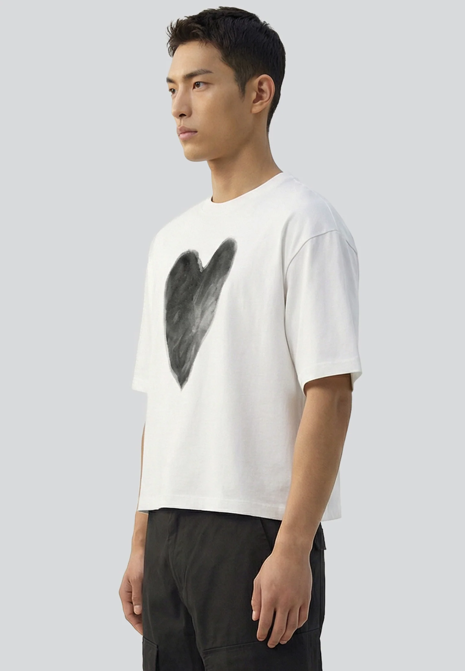 HEART CROP T-SHIRT WHITE - Image 4