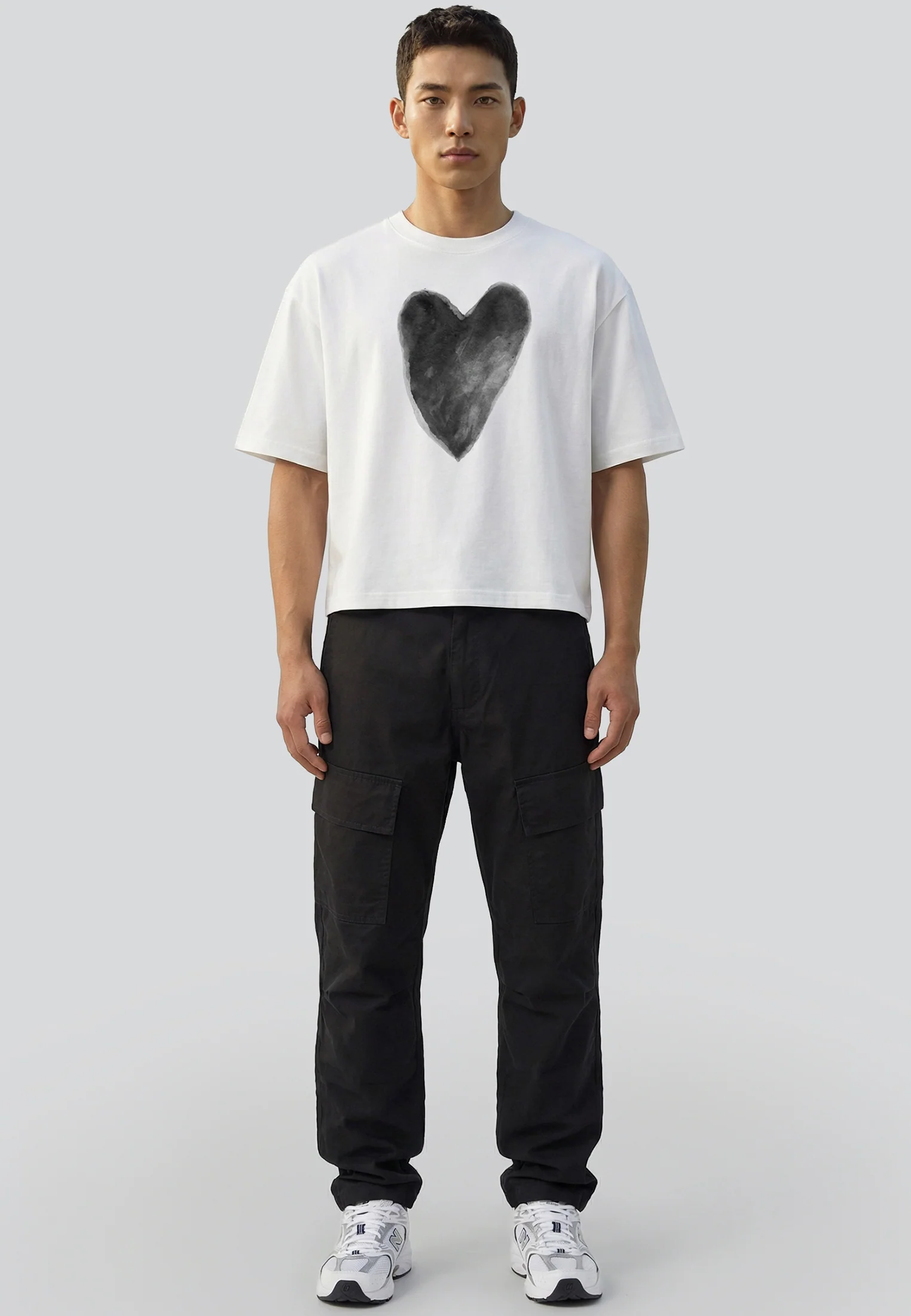 HEART CROP T-SHIRT WHITE - Image 5