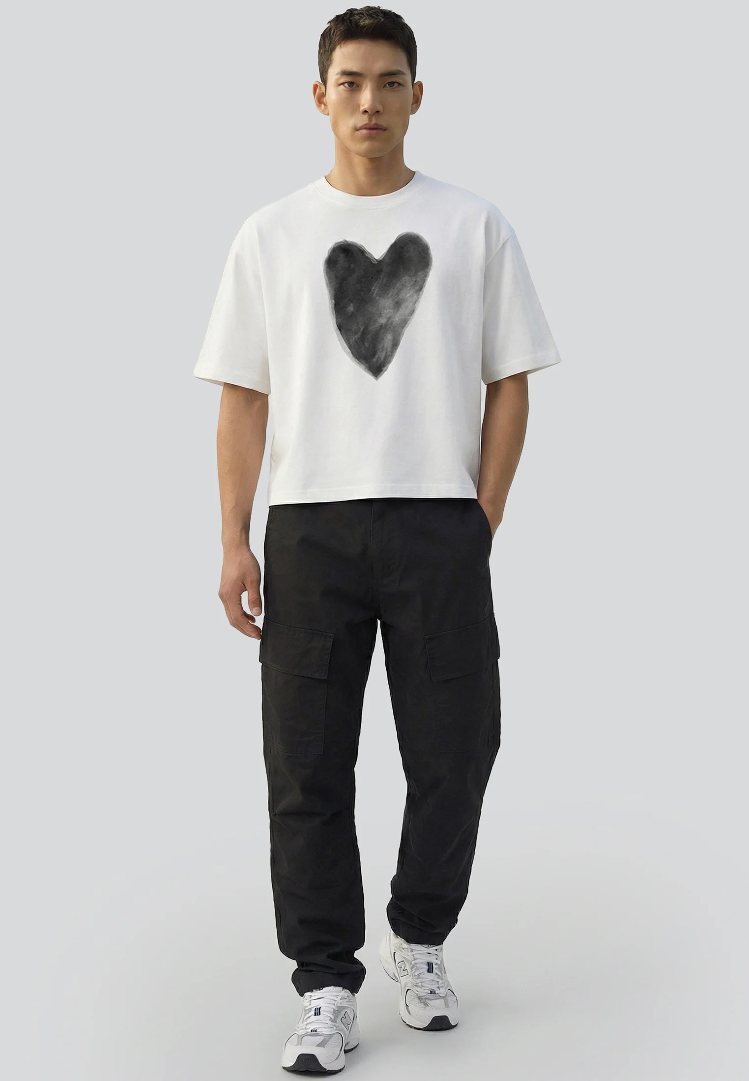 HEART CROP T-SHIRT WHITE - Image 6