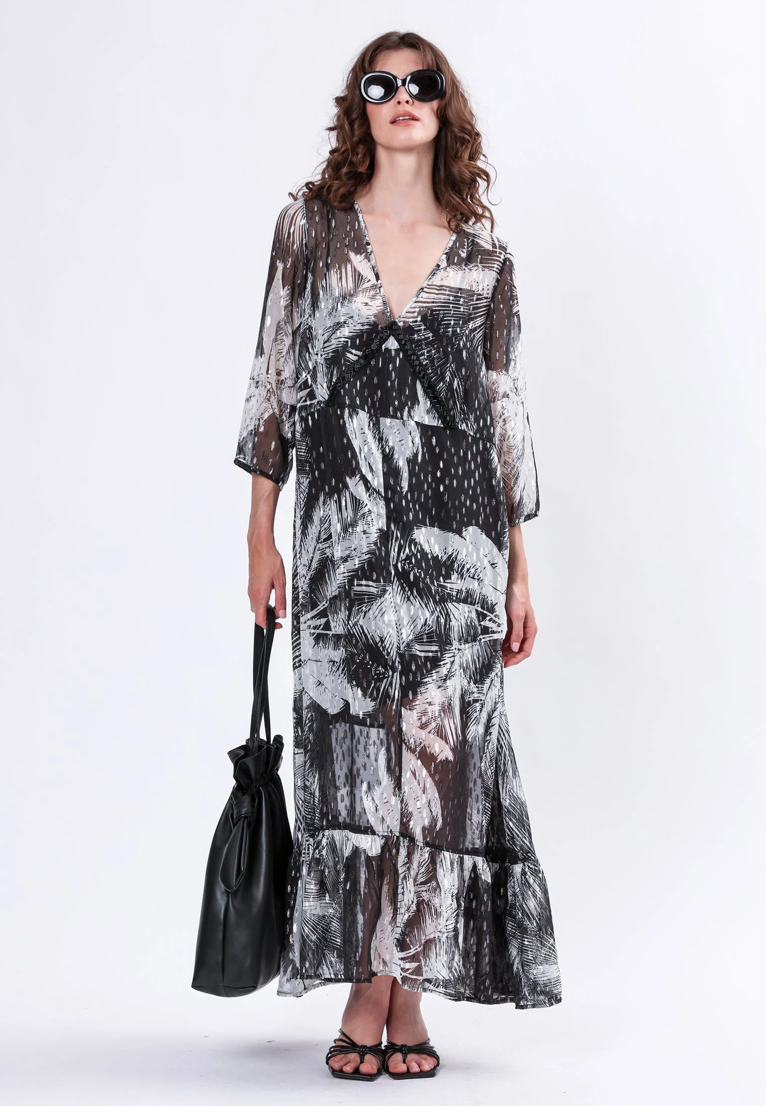 HEMATITE DRESS PALM PRINT