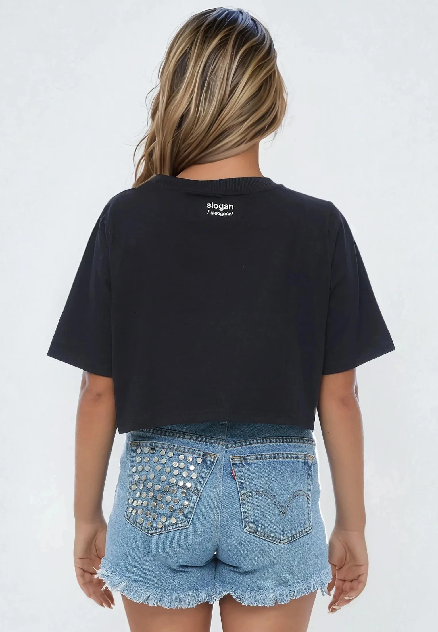 HOLY SHIT CROP TOP BLACK - Image 2