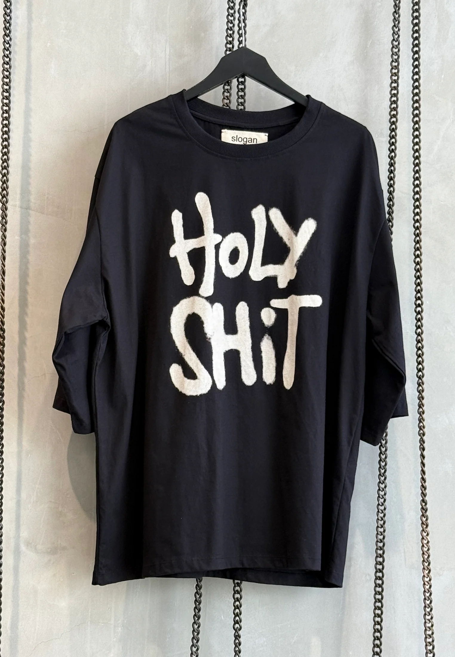 HOLY SHIT OVERSIZED T-SHIRT BLACK - Image 6