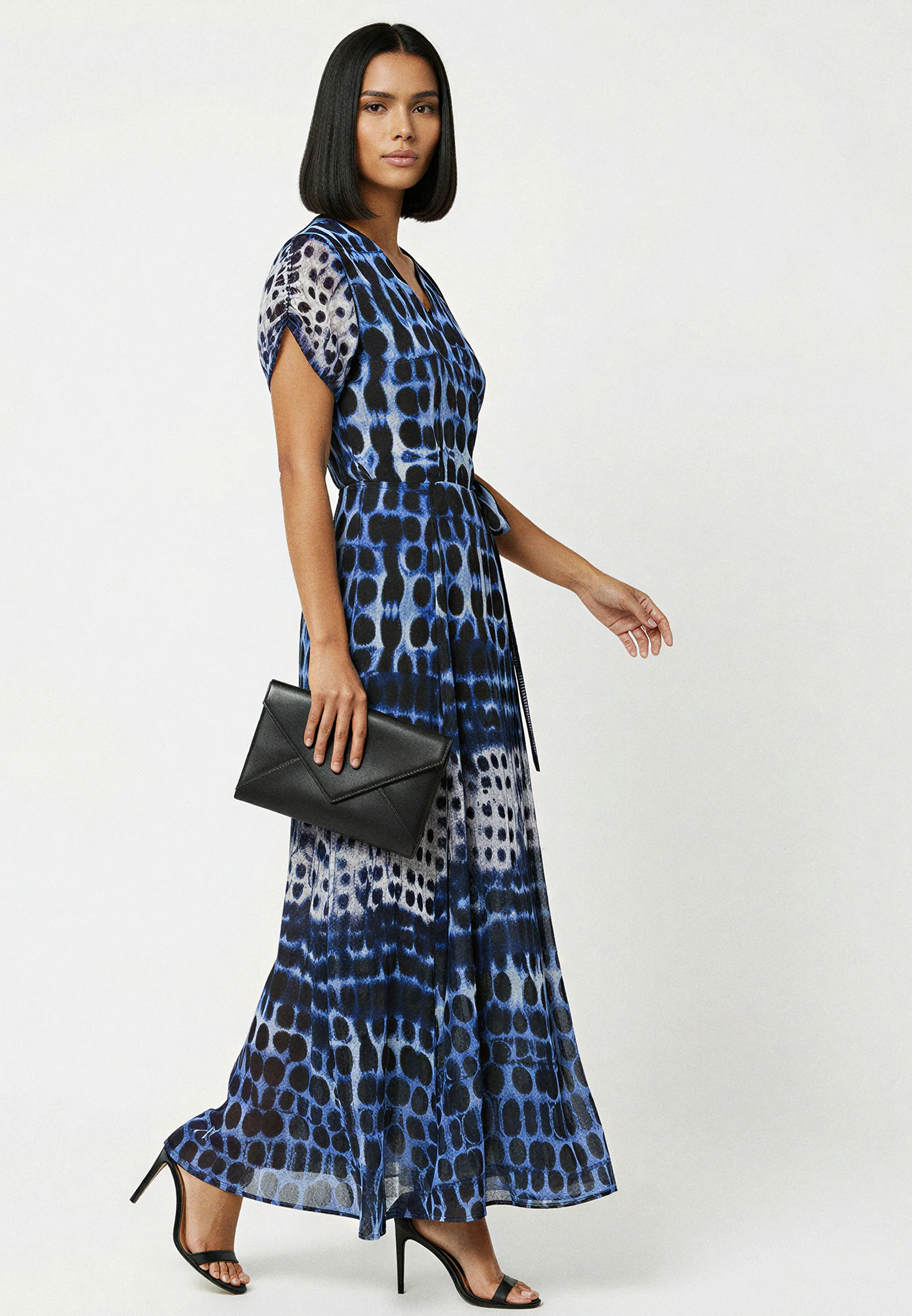 CREW MAXI WRAP DRESS ILLUSION BLUE - Image 4