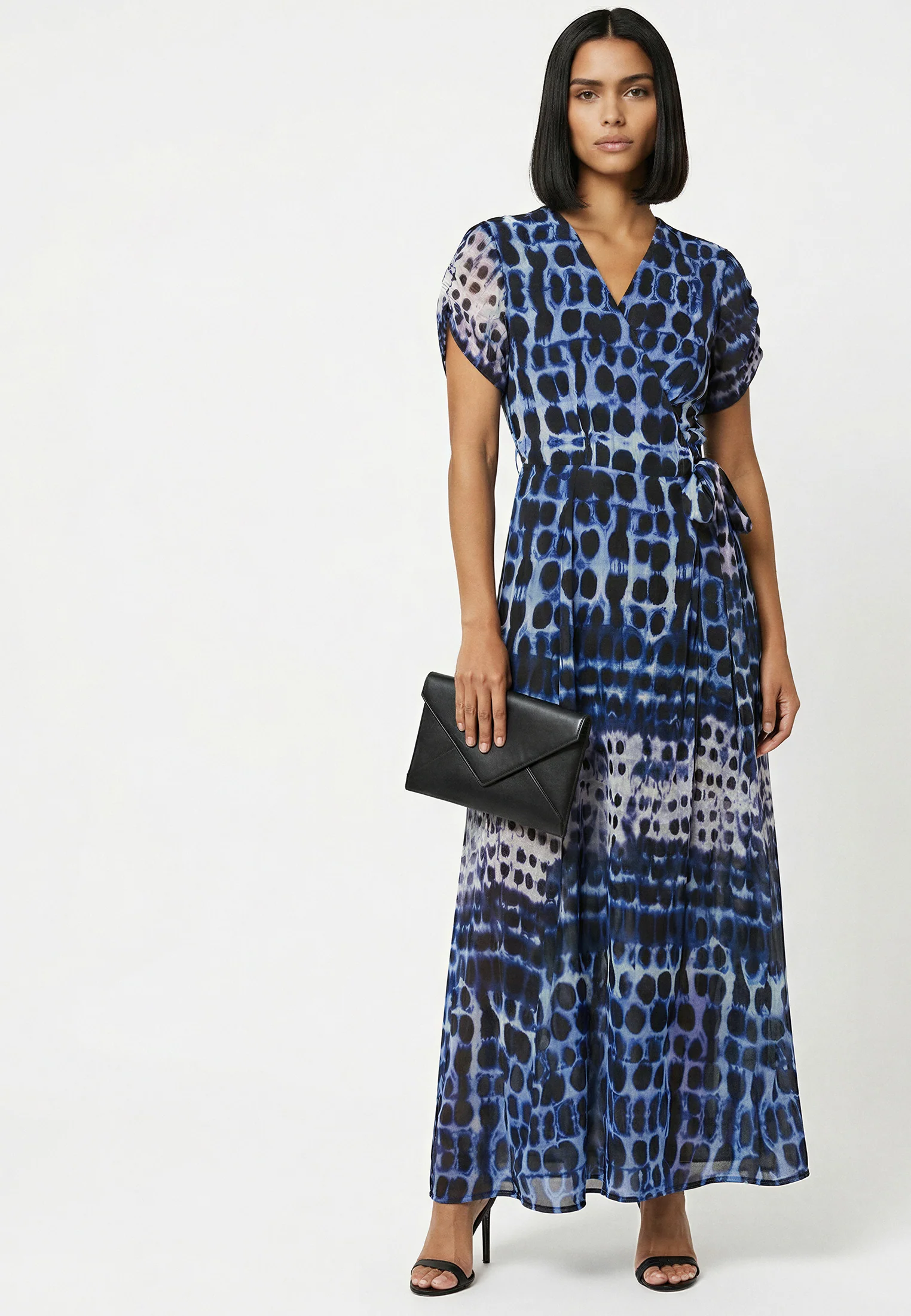CREW MAXI WRAP DRESS ILLUSION BLUE - Image 6