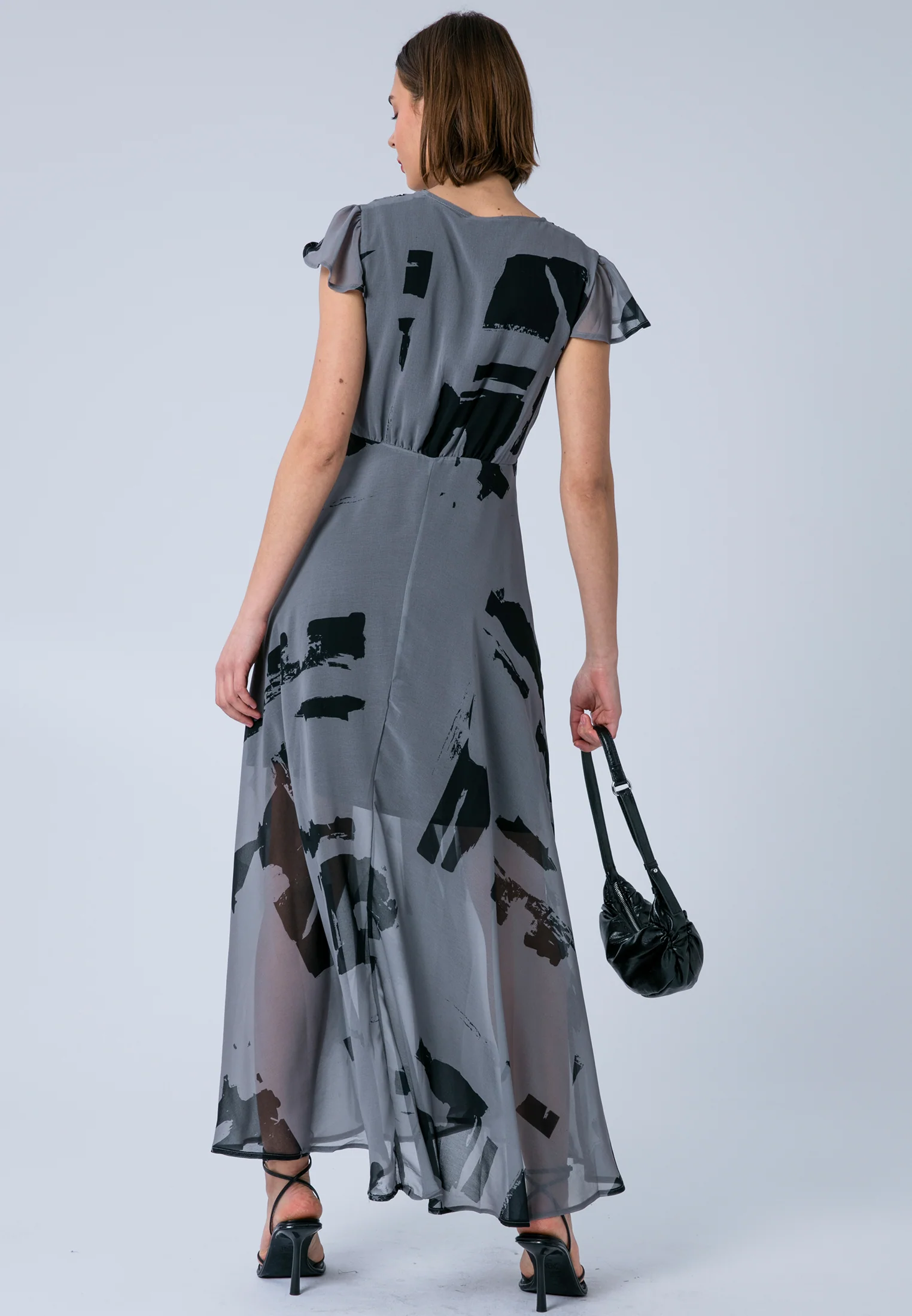 INDIUM MAXI DRESS FACADE FLINT & BLACK - Image 3