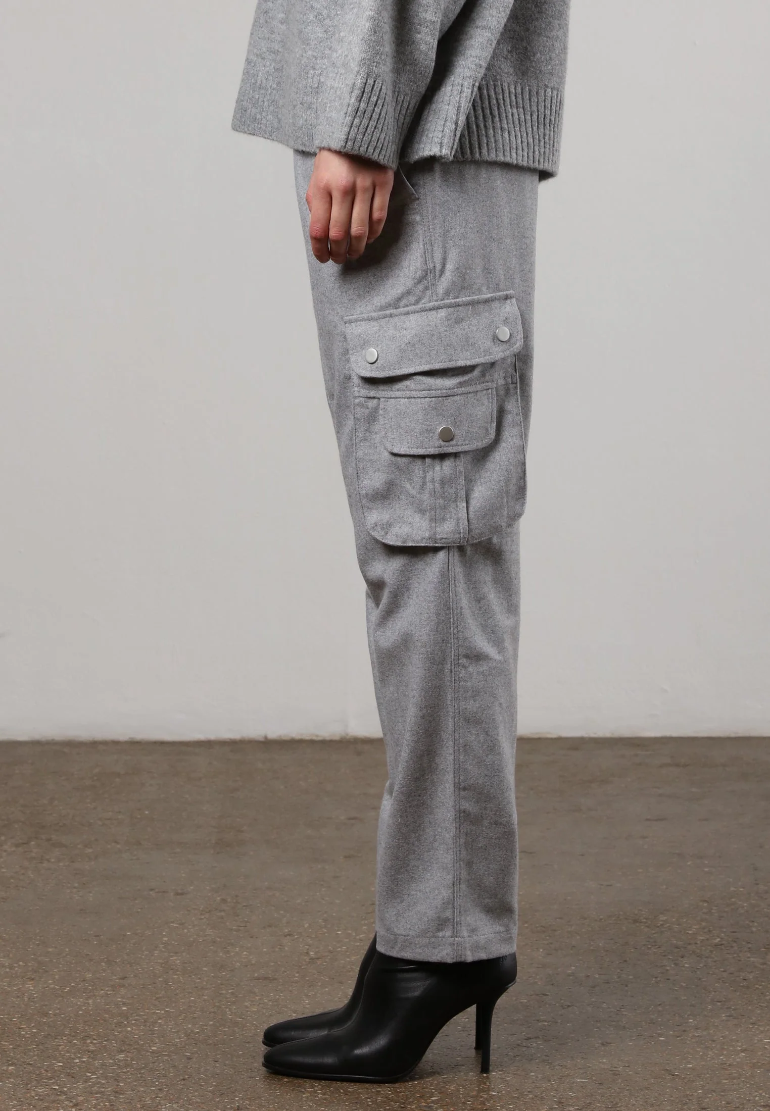 INNOCENT TROUSERS GREY MARL - Image 4