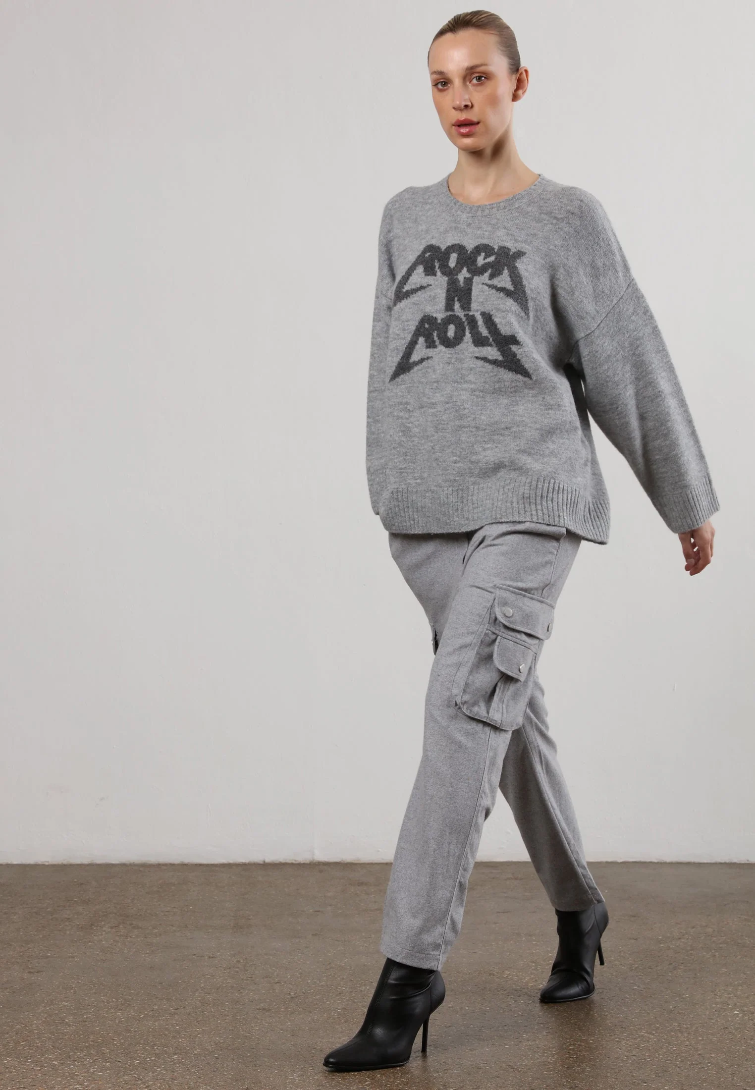 INNOCENT TROUSERS GREY MARL - Image 5