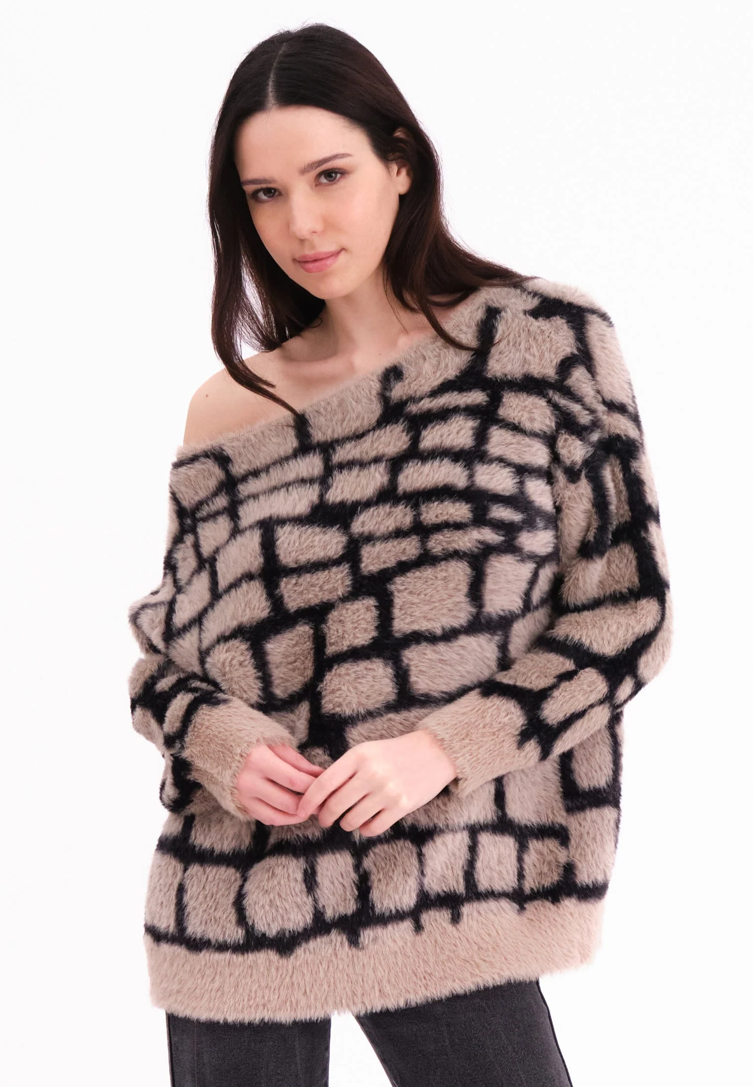 IRIS JUMPER STONE & BLACK - Image 3